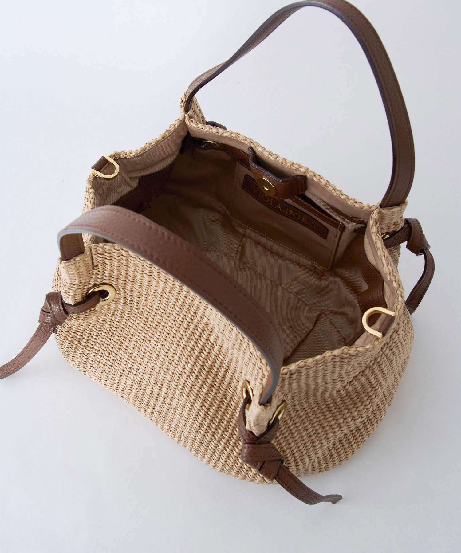 VIOLAd'ORO】ラフィア調レザーハンドバッグ-SANDRO | MICA&DEAL ONLINE VIOLAd'ORO】ラフィア調レザーハンドバッグ-SANDRO | MICA&DEAL ONLINE