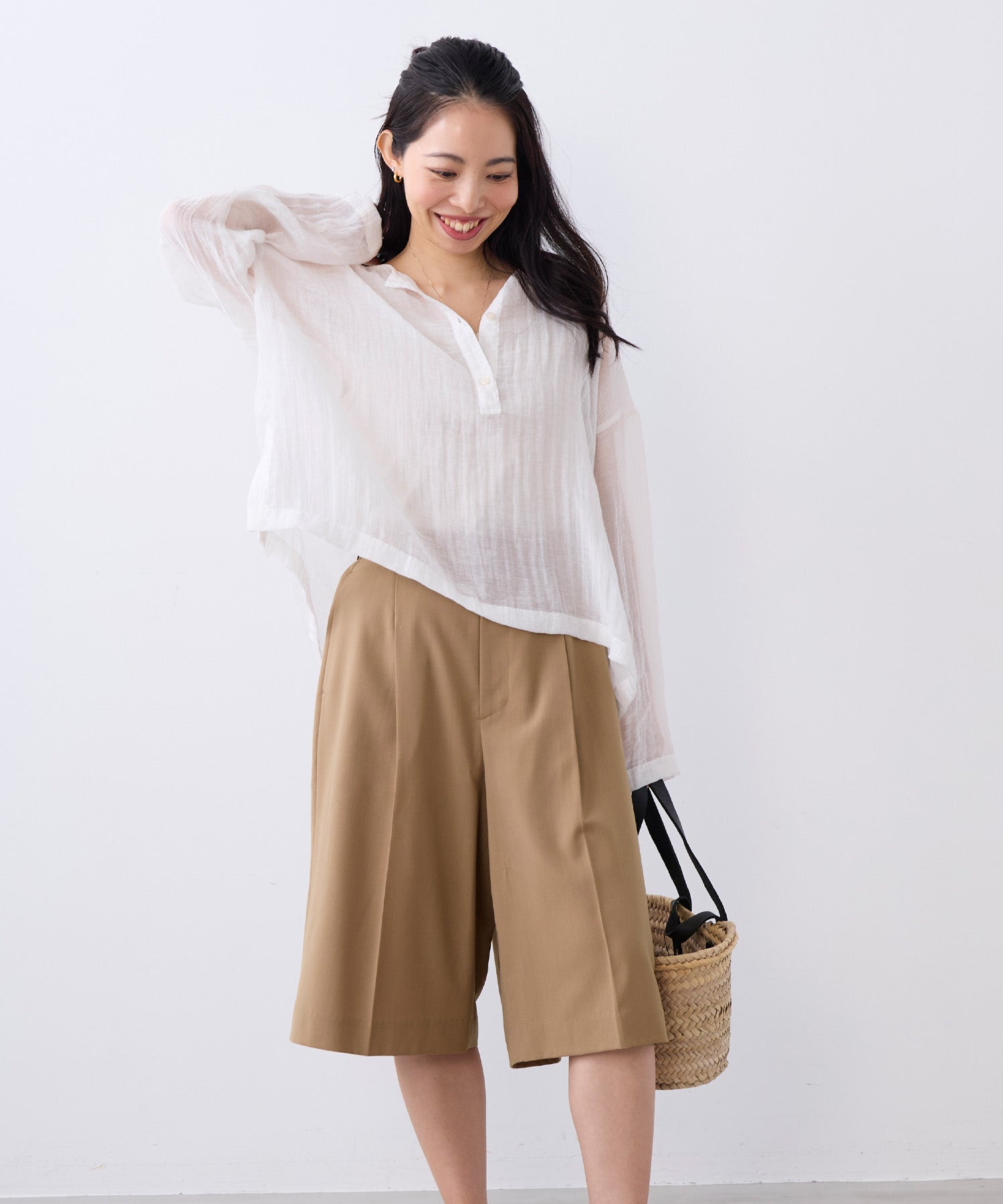 20%off]ヘンリーネックシアーブラウス | MICA&DEAL ONLINE STORE