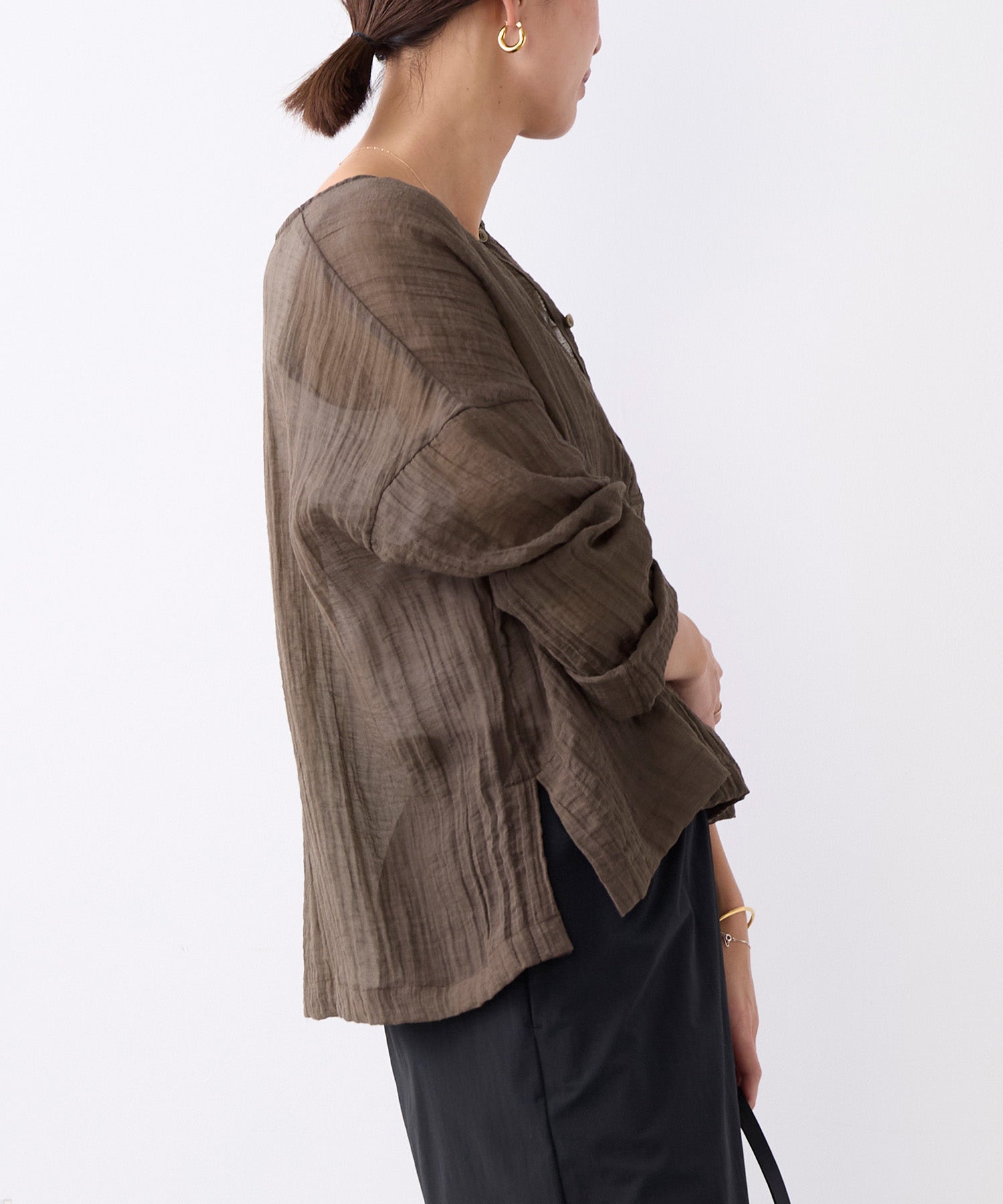 20%off]ヘンリーネックシアーブラウス | MICA&DEAL ONLINE STORE