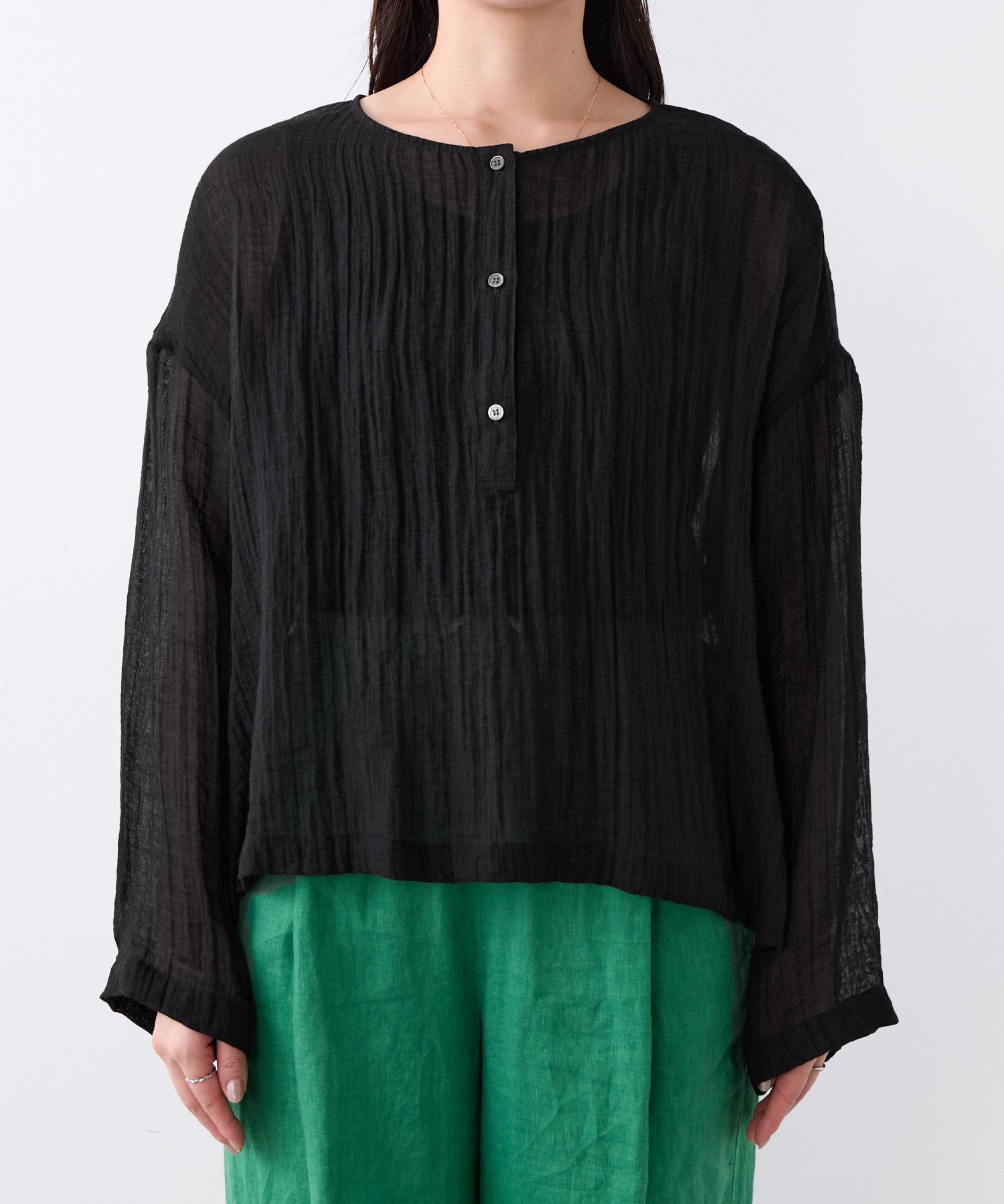 20%off]ヘンリーネックシアーブラウス | MICA&DEAL ONLINE STORE