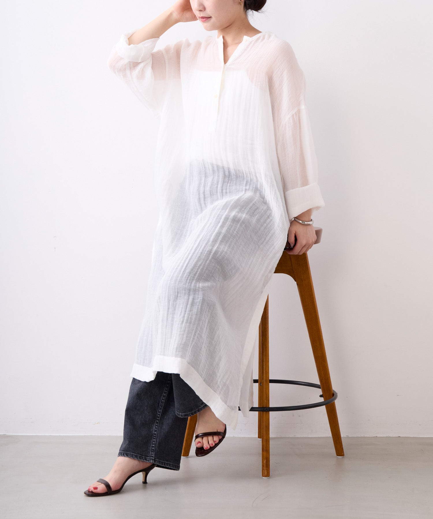 ワンピース3点 ヘンリーネックシアーワンピース | MICA&DEAL ONLINE STORE