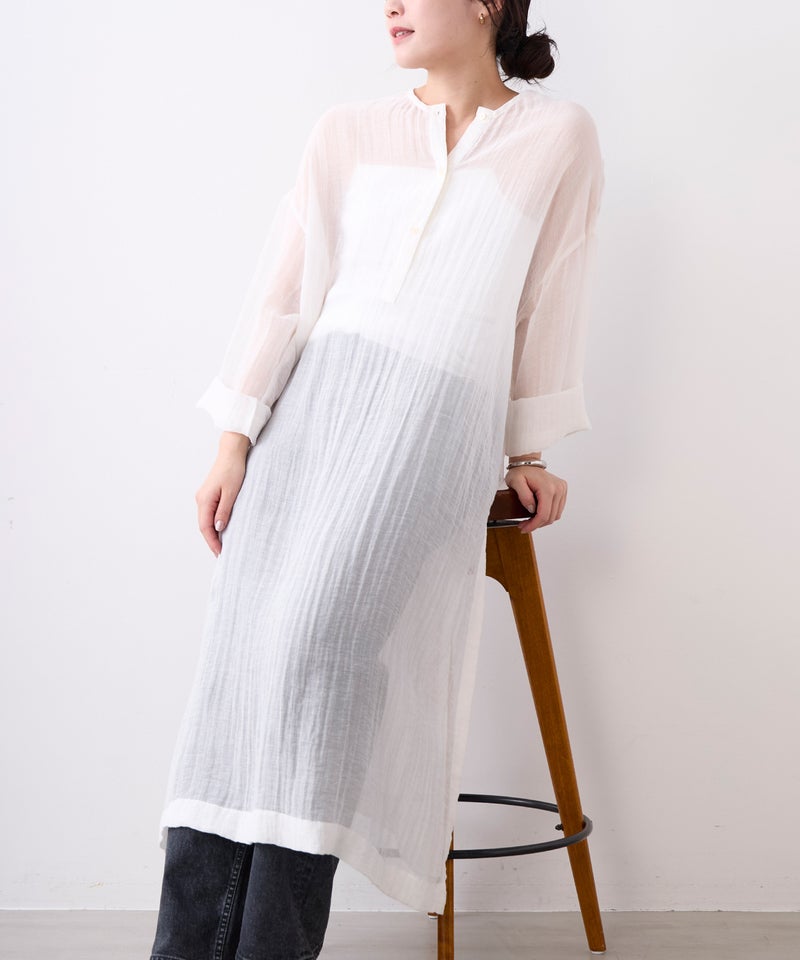 40%off]ヘンリーネックシアーワンピース | MICA&DEAL ONLINE STORE