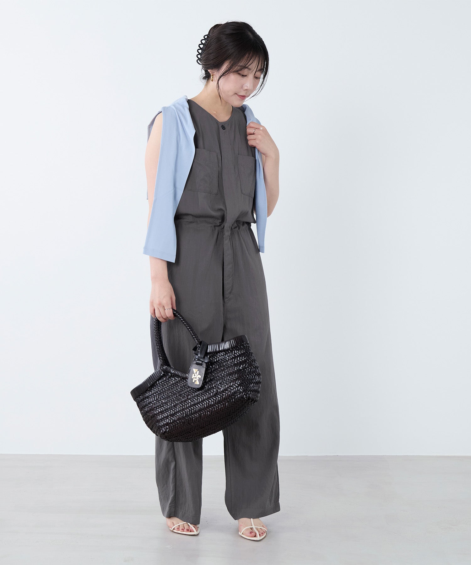 DOUBLE RL ダークグレー サロペット ハイツイストサロペット | MICA&DEAL ONLINE STORE