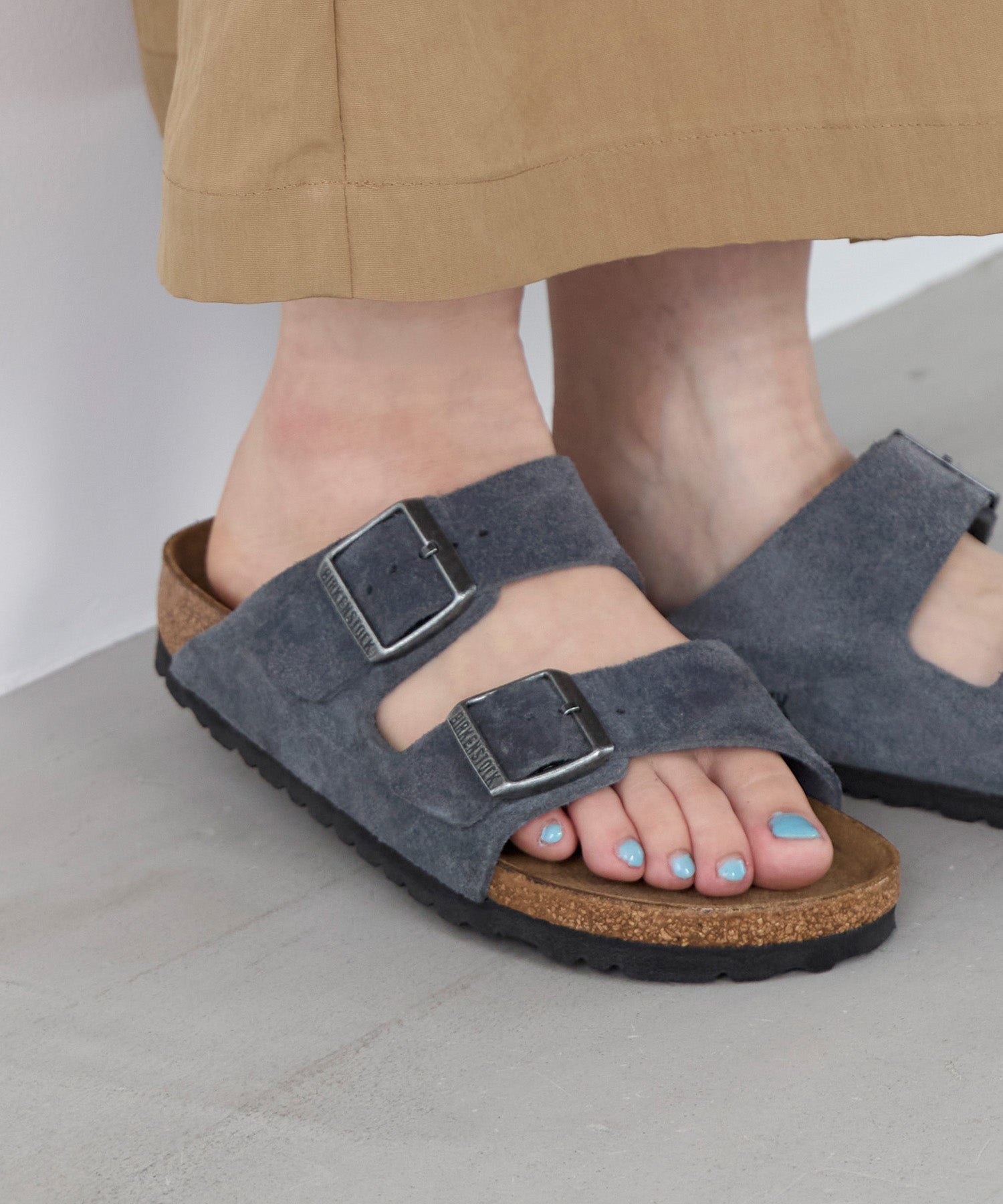 Birkenstock スエード グレー サンダル 36 BIRKENSTOCK】アリゾナ スウェードサンダル-ARIZONA BS SUEDE