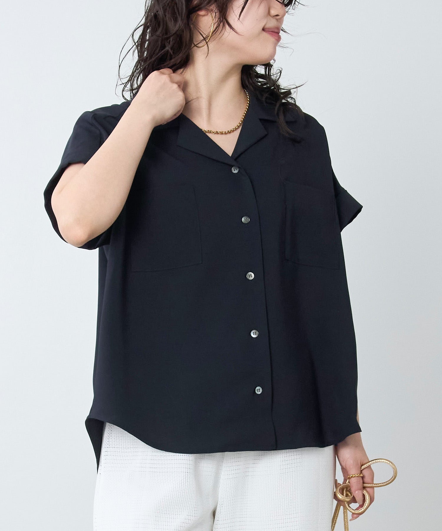 20%off]接触冷感/吸水速乾-オープンカラーシャツ | MICA&DEAL ONLINE STORE