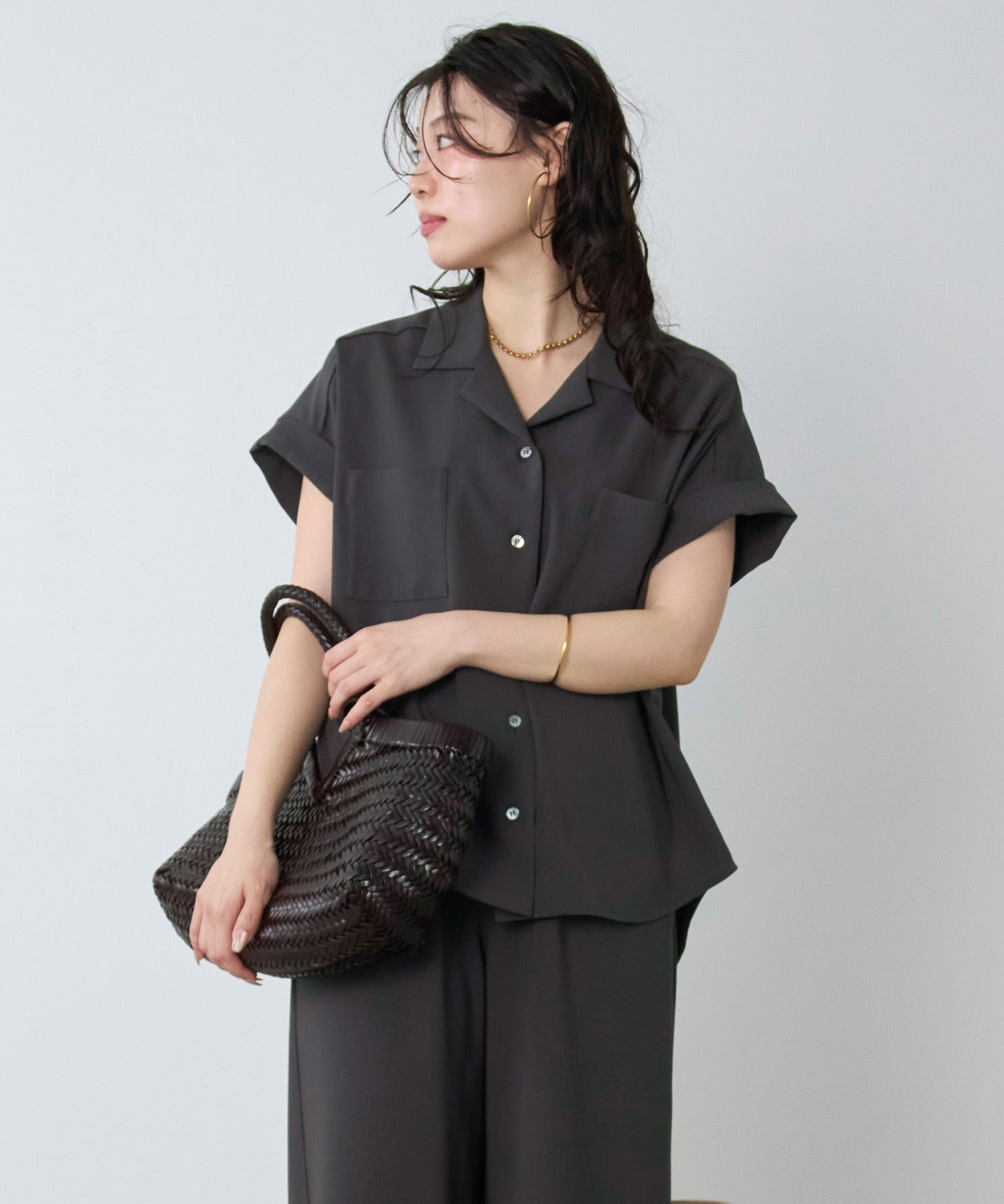 20%off]接触冷感/吸水速乾-オープンカラーシャツ | MICA&DEAL ONLINE STORE