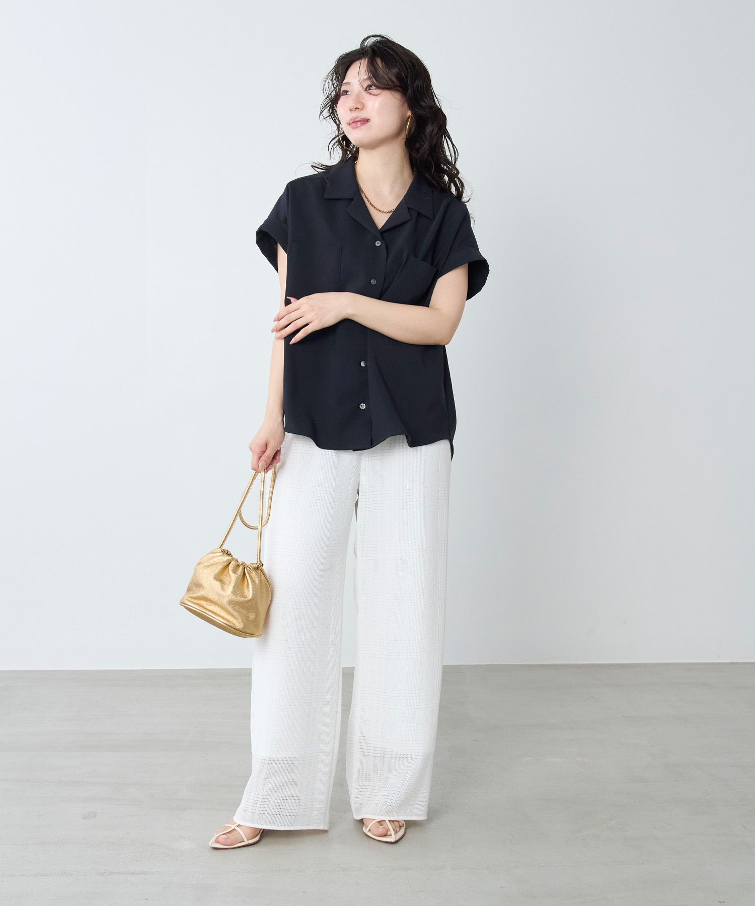 接触冷感/吸水速乾-オープンカラーシャツ | MICA&DEAL ONLINE STORE