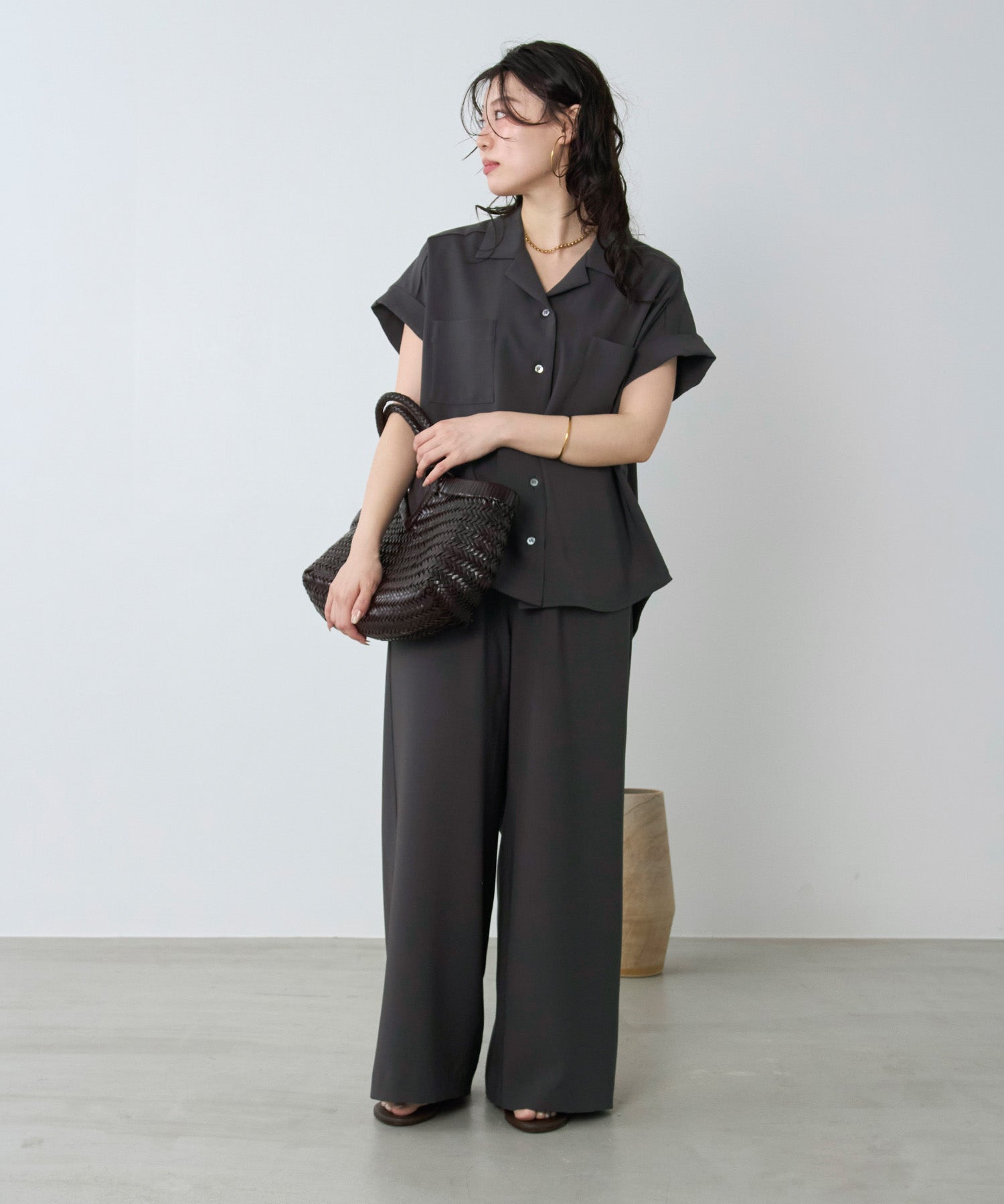接触冷感/吸水速乾-ウエストゴムイージーパンツ | MICA&DEAL ONLINE STORE