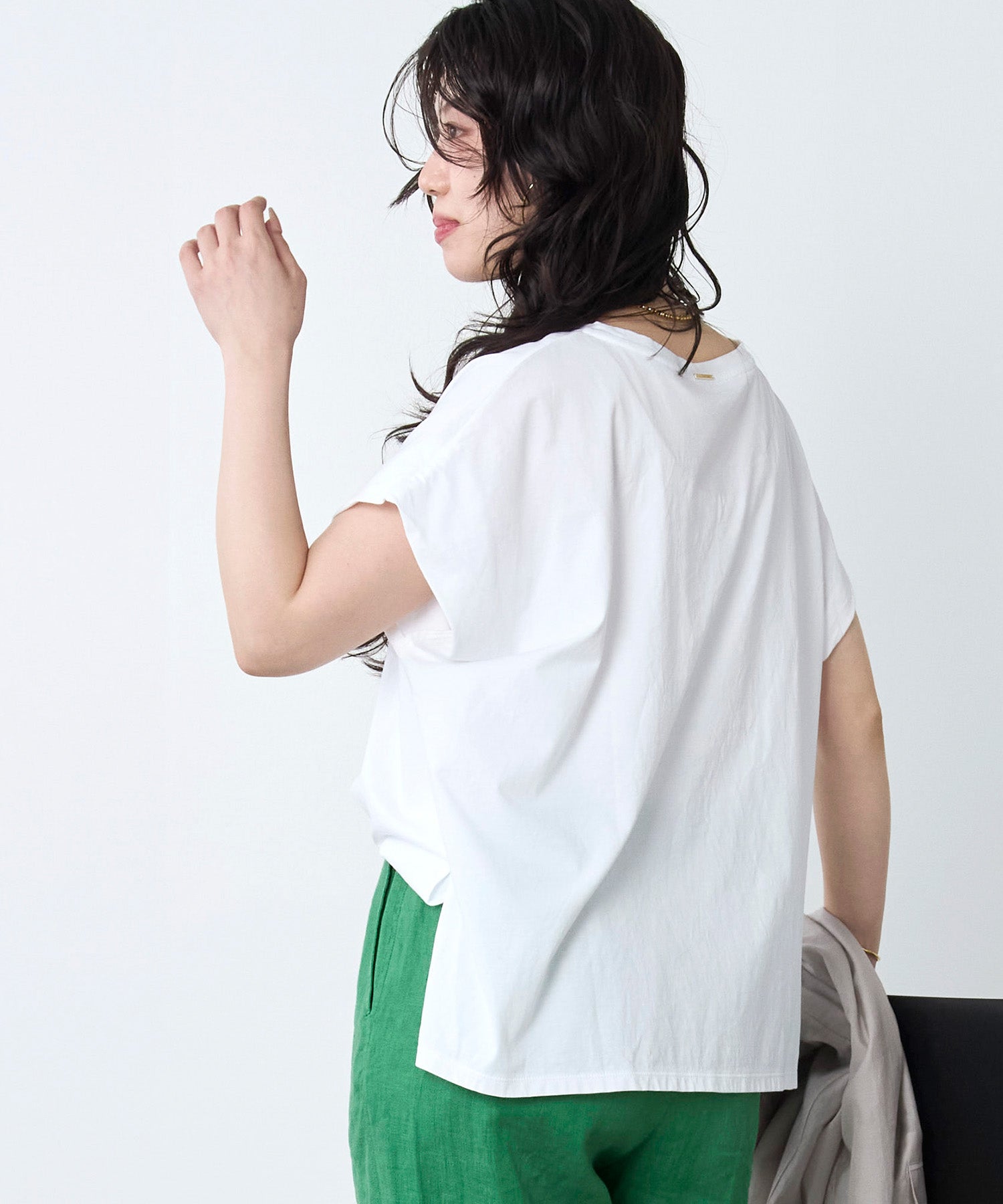 ラメロゴプリントターンバックスリーブT-shirt | MICA&DEAL ONLINE STORE