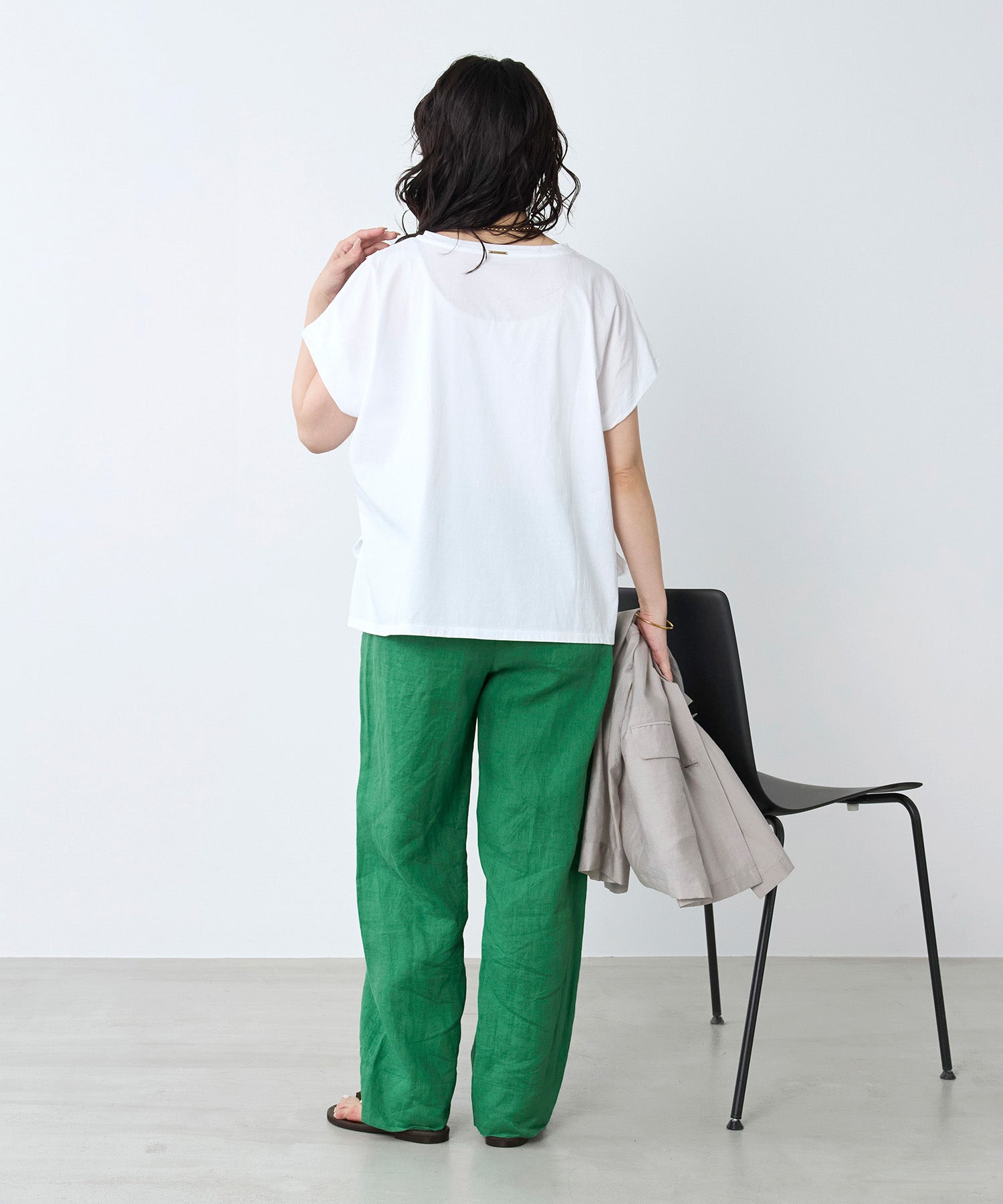 20%off]ラメロゴプリントターンバックスリーブT-shirt | MICA&DEAL
