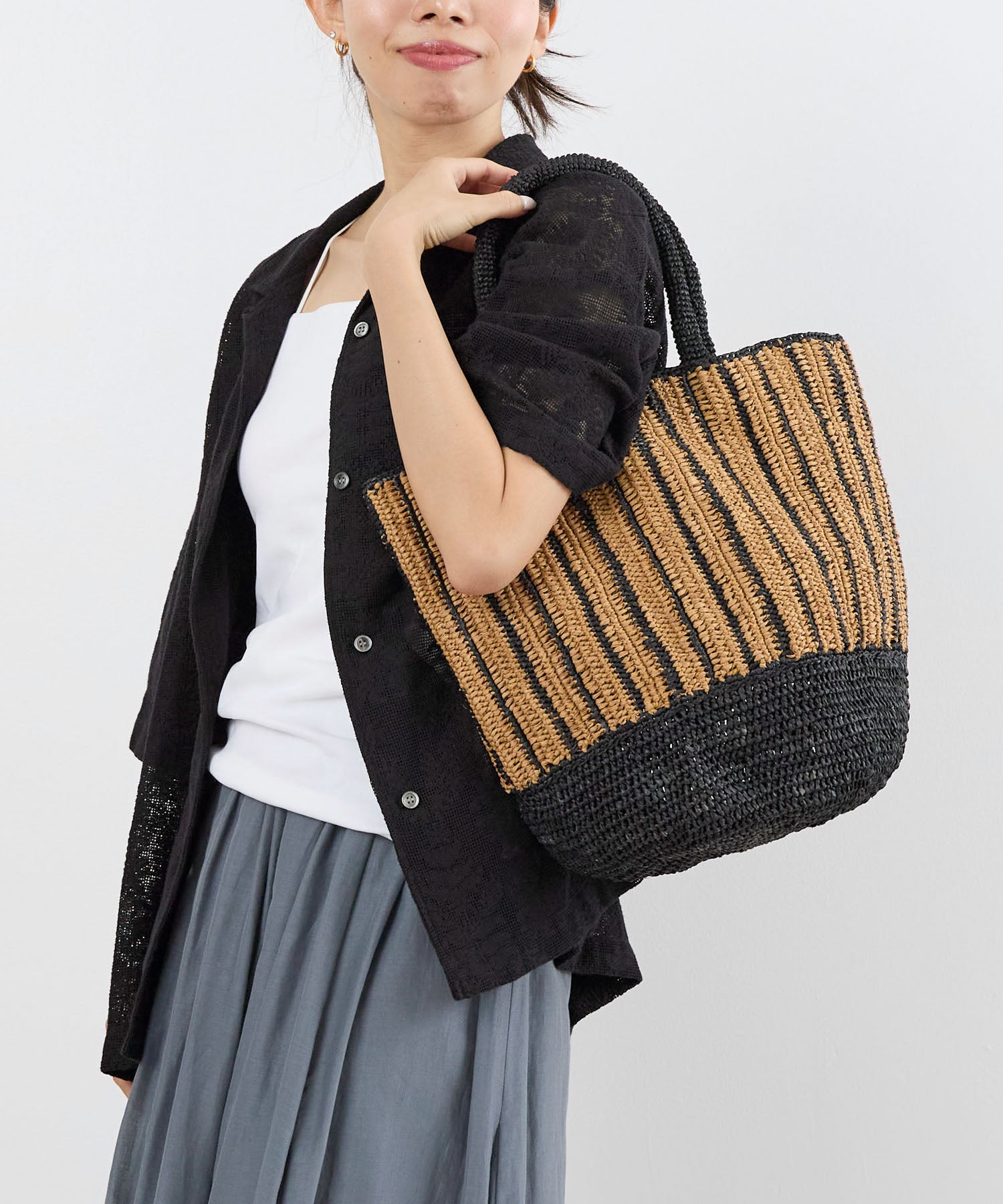 Africa raffia interior (長さ120cm,幅50cm) AFRICANSQUARE】ラフィアかぎ網みバッグ | MICA&DEAL ONLINE STORE