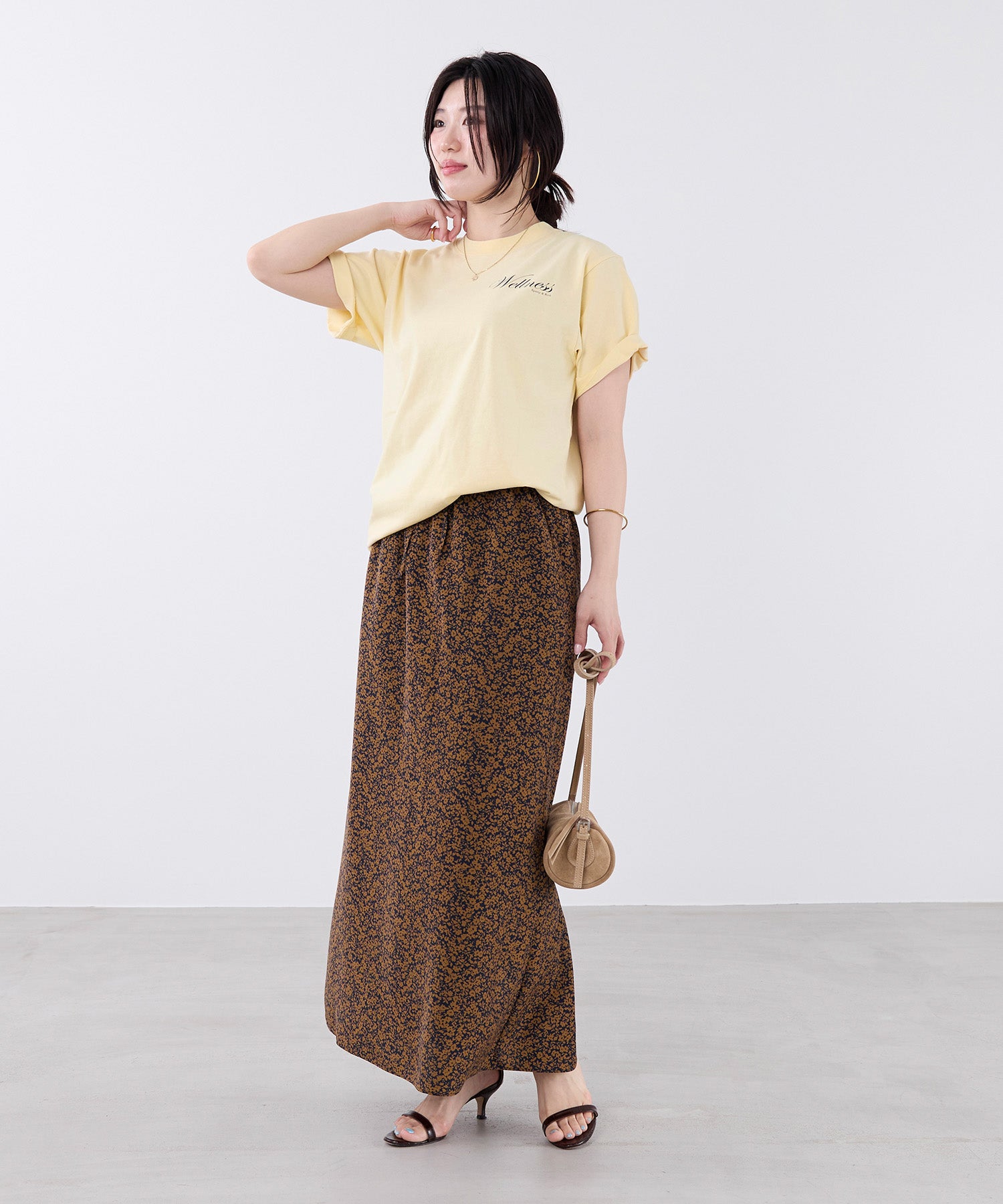 20%off]フラワープリントセミフレアスカート | MICA&DEAL ONLINE STORE