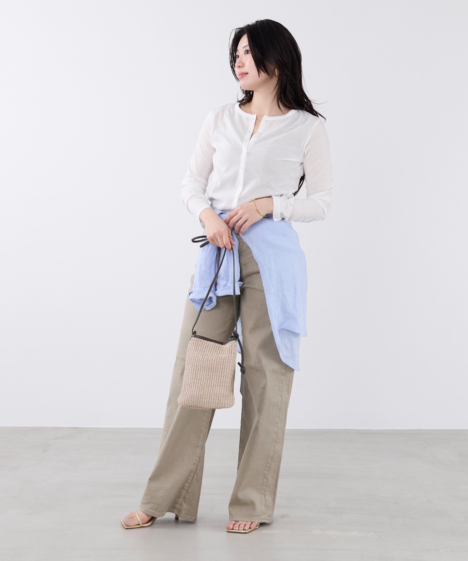 接触冷感-シアークルーネックカーディガン | MICA&DEAL ONLINE STORE