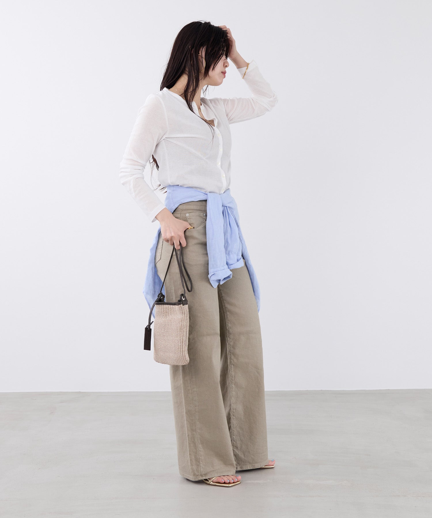 接触冷感-シアークルーネックカーディガン | MICA&DEAL ONLINE STORE