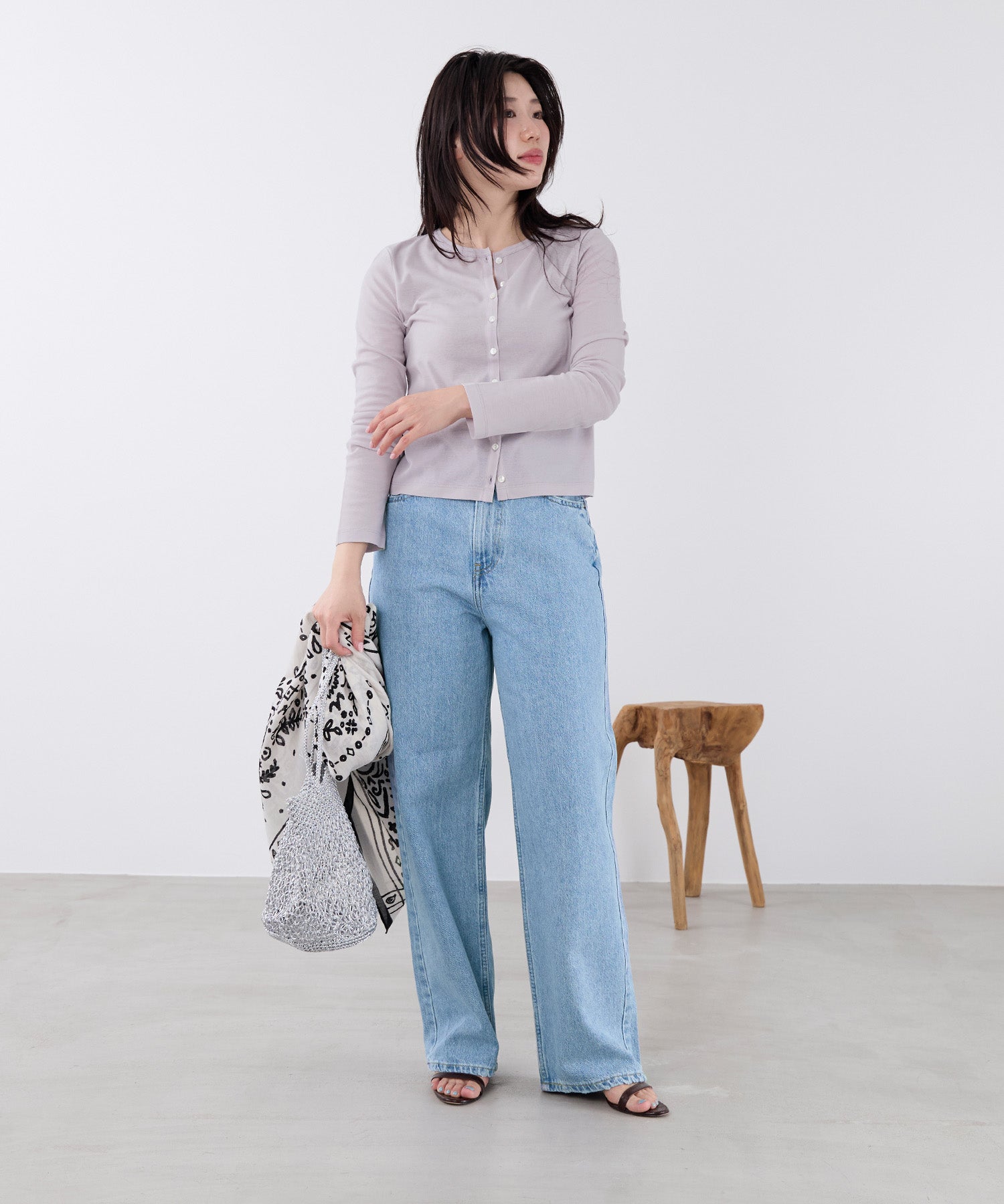 接触冷感-シアークルーネックカーディガン | MICA&DEAL ONLINE STORE