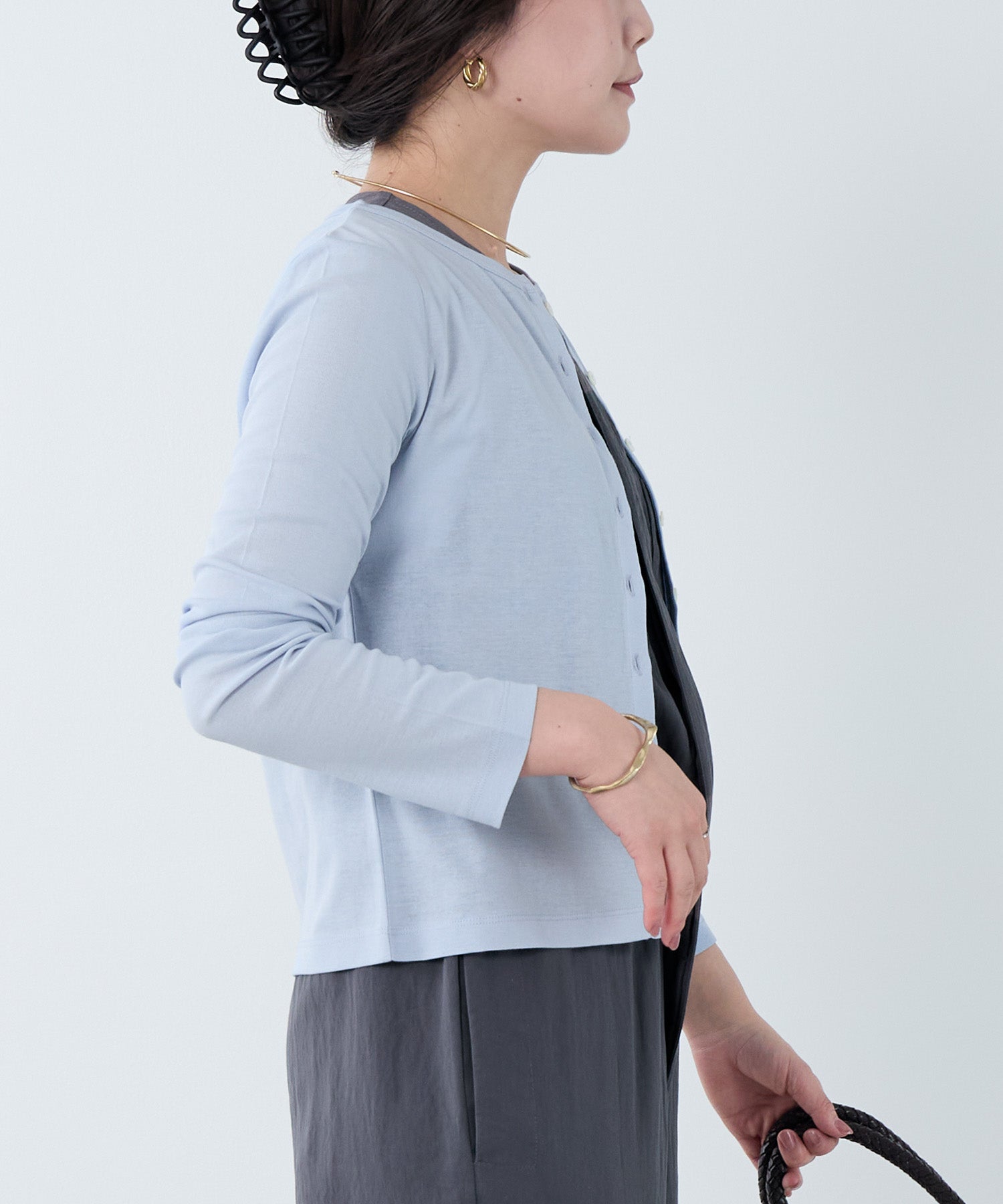接触冷感-シアークルーネックカーディガン | MICA&DEAL ONLINE STORE