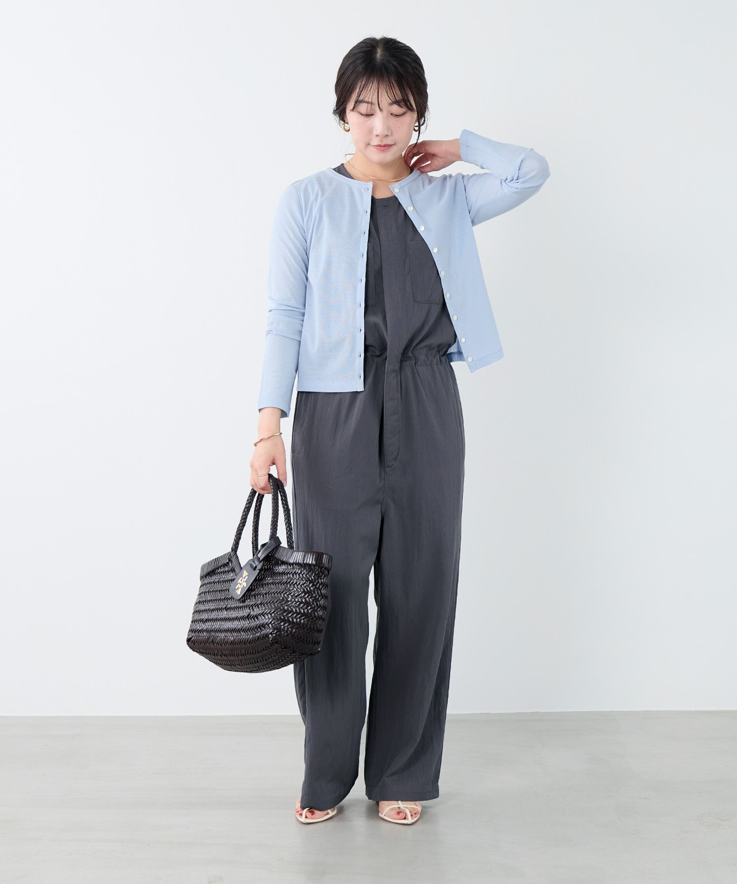 接触冷感-シアークルーネックカーディガン | MICA&DEAL ONLINE STORE