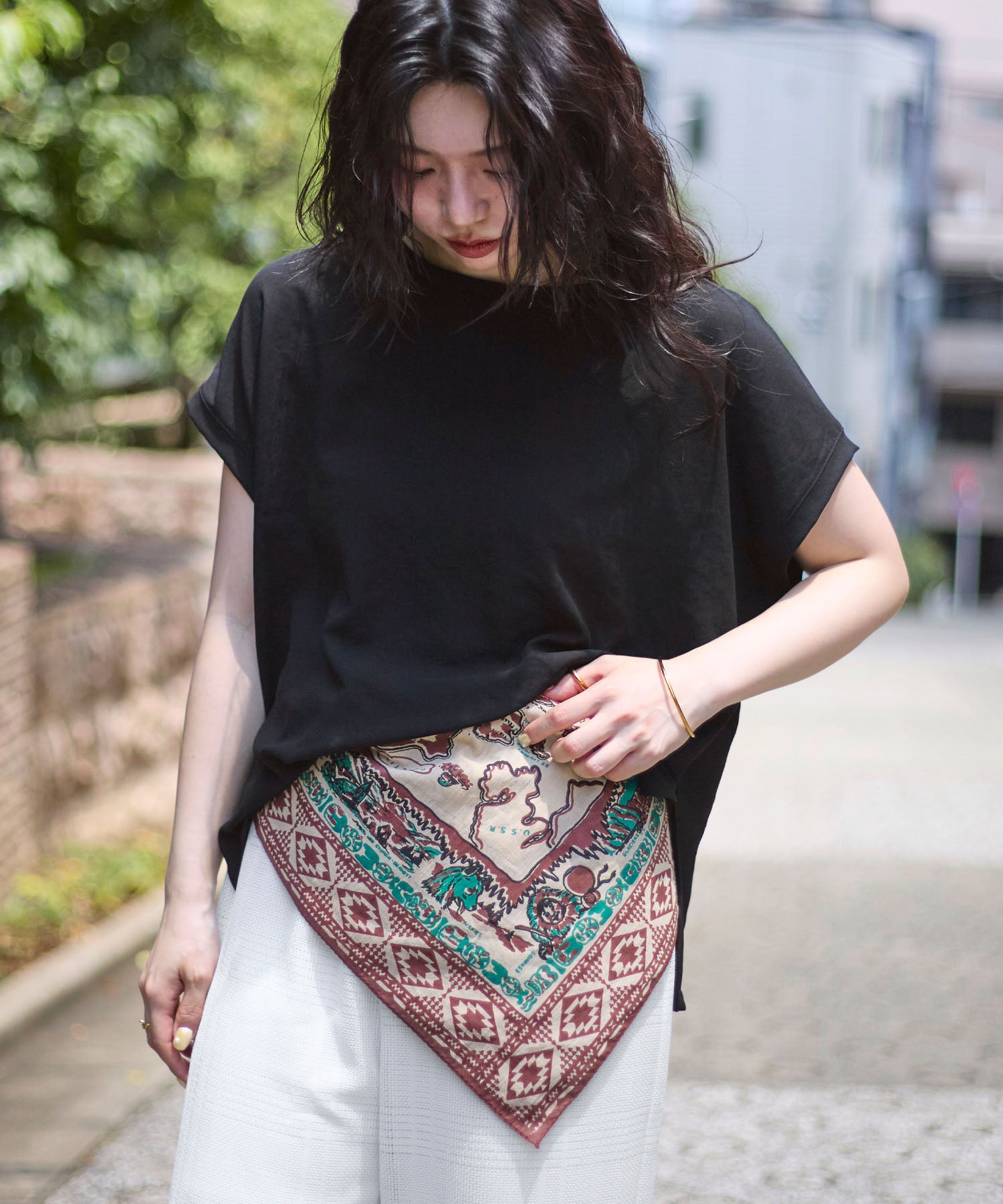 TIME SALE 30%off]フレンチスリーブシアーTブラウス | MICA&DEAL