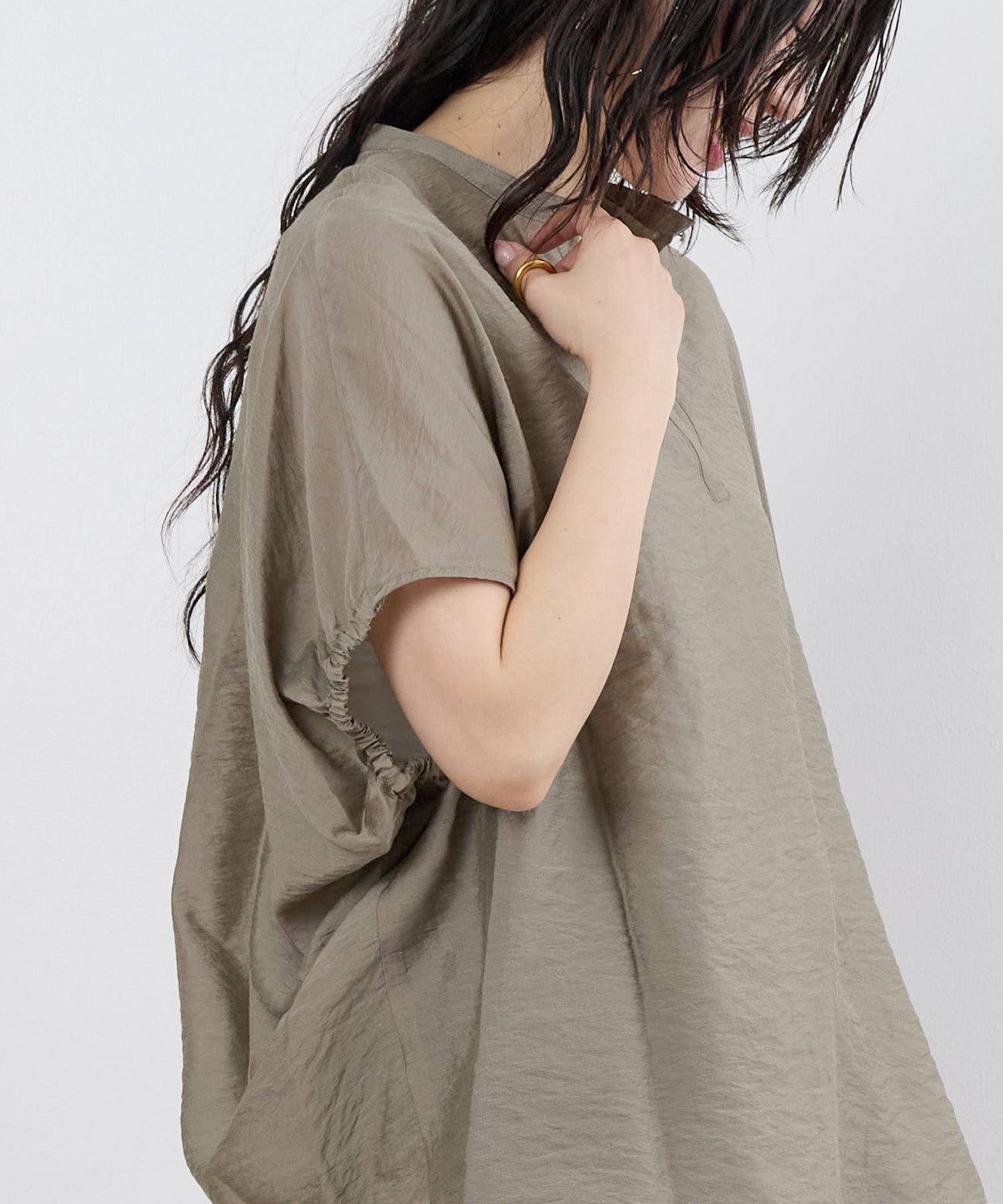 シアーリネン混ポンチョブラウス | MICA&DEAL ONLINE STORE