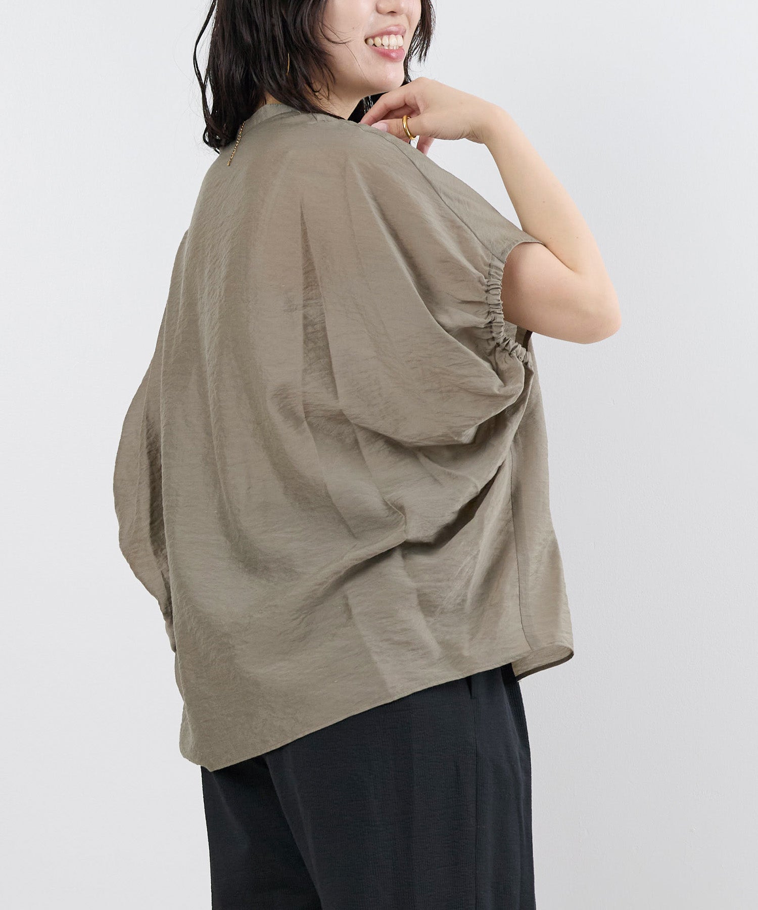 シアーリネン混ポンチョブラウス | MICA&DEAL ONLINE STORE