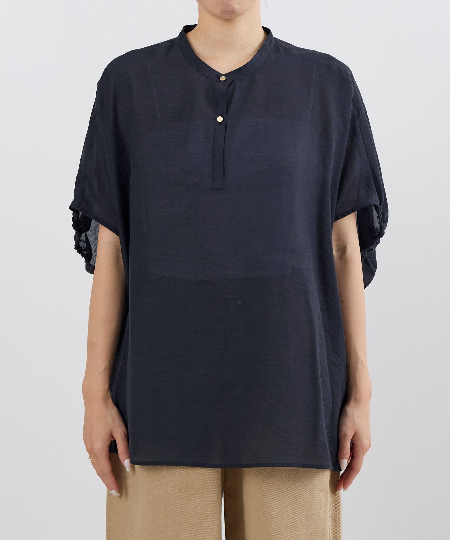TIME SALE 30%off]シアーリネン混ポンチョブラウス | MICA&DEAL ONLINE