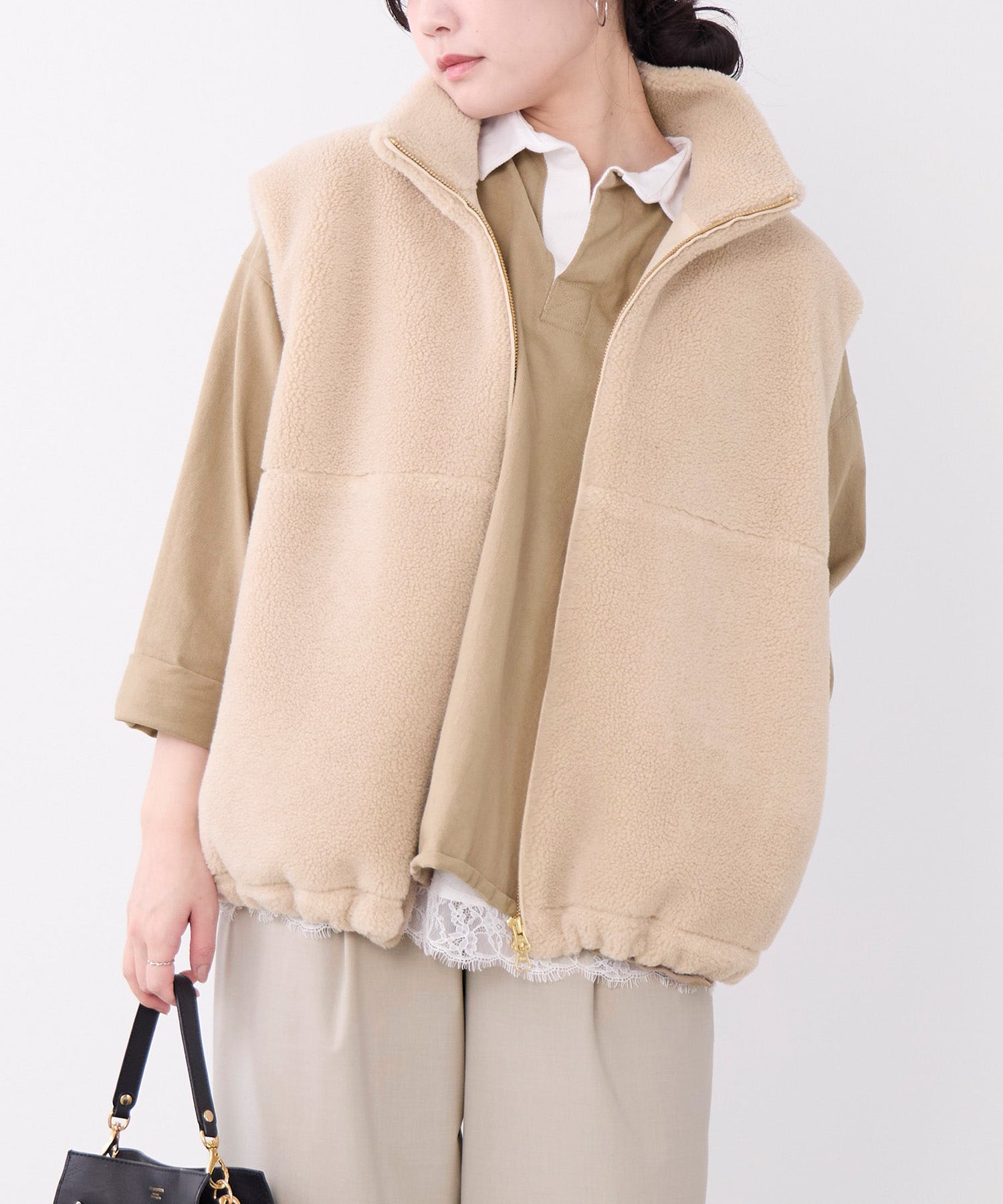 予約】ダブルジップボアベスト | MICA&DEAL ONLINE STORE