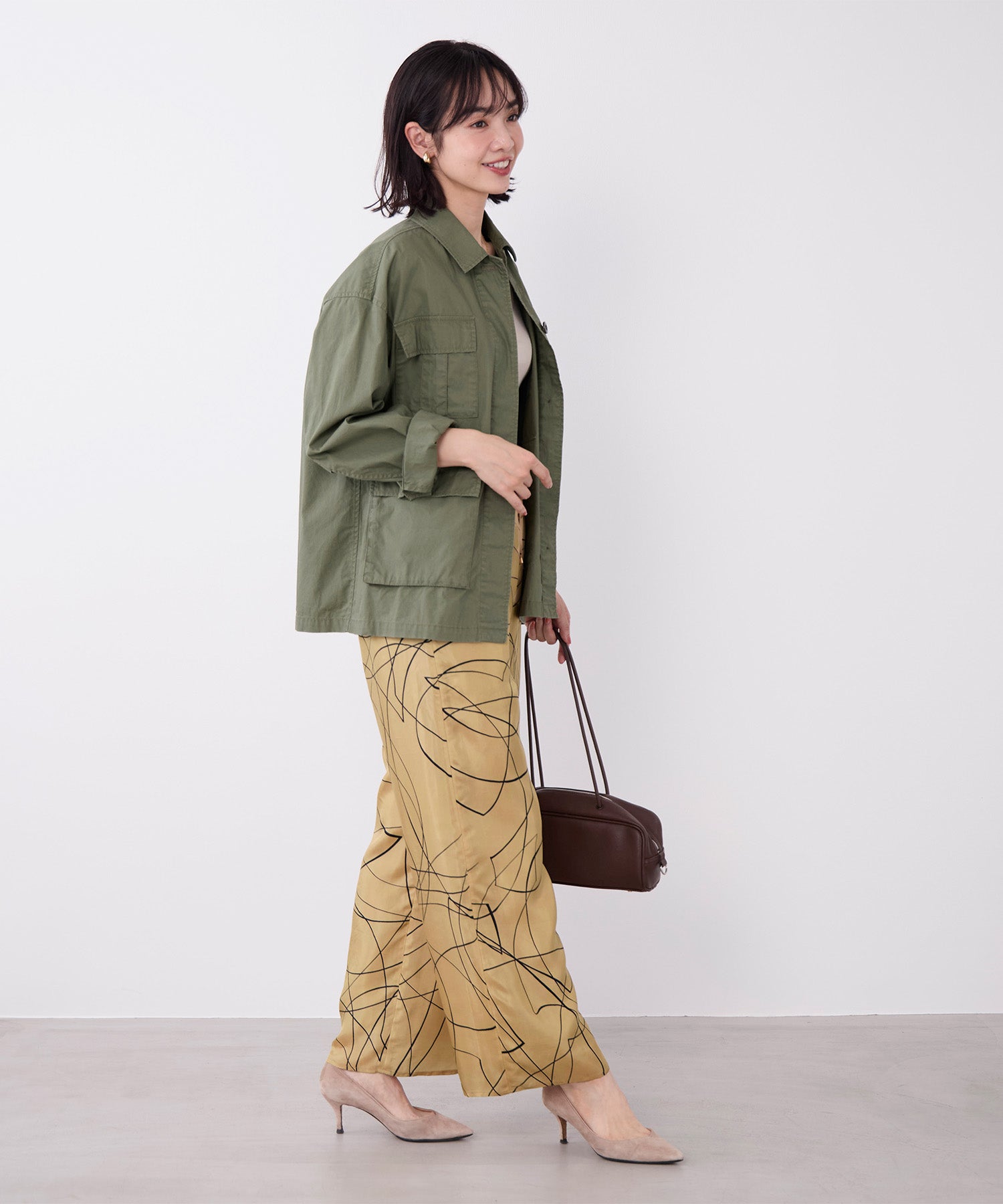 幾何柄プリントストレートイージーパンツ | MICA&DEAL ONLINE STORE