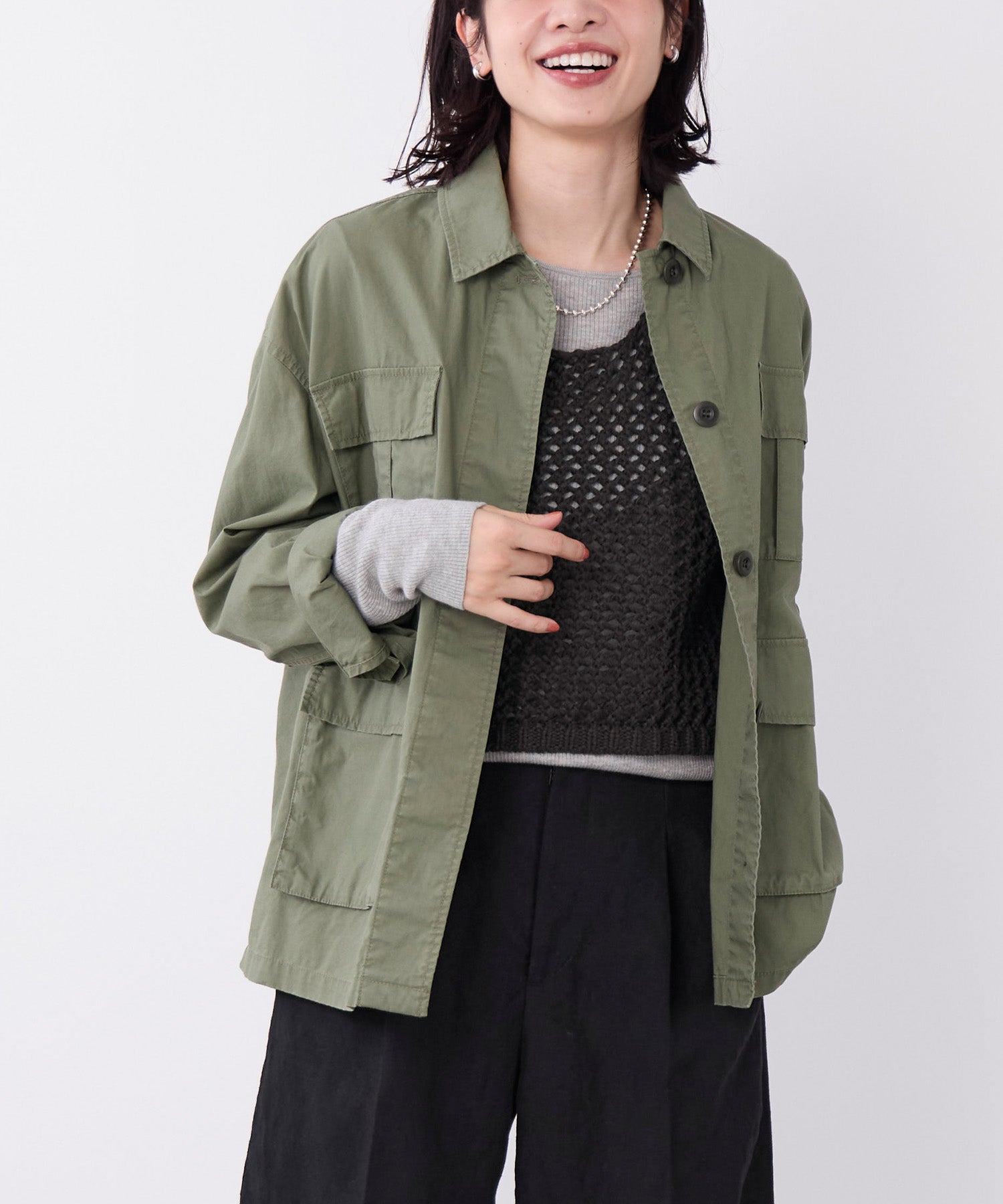 バイオウォッシュミリタリーシャツジャケット | MICA&DEAL ONLINE STORE
