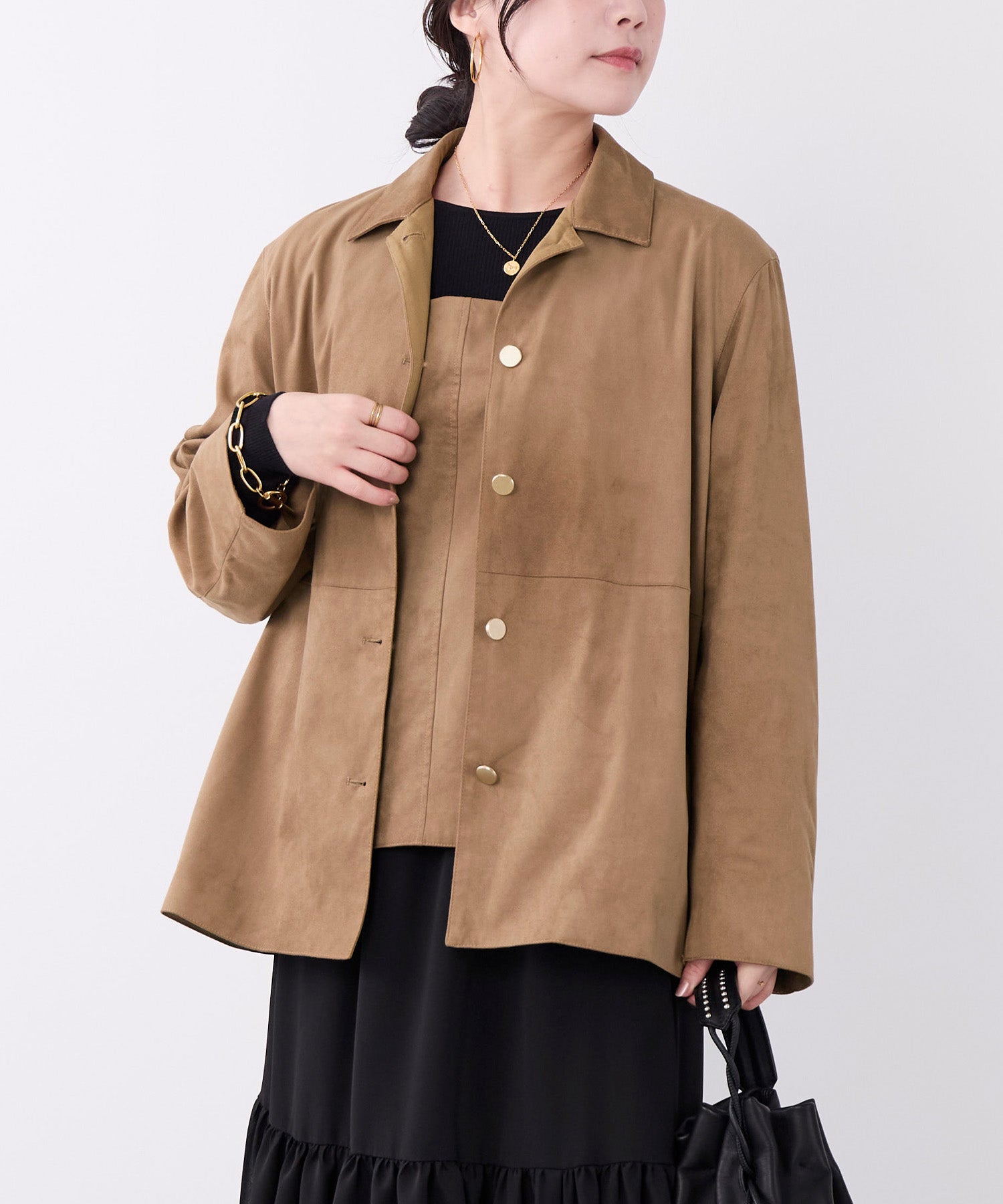 フェイクスエードシャツジャケット | MICA&DEAL ONLINE STORE