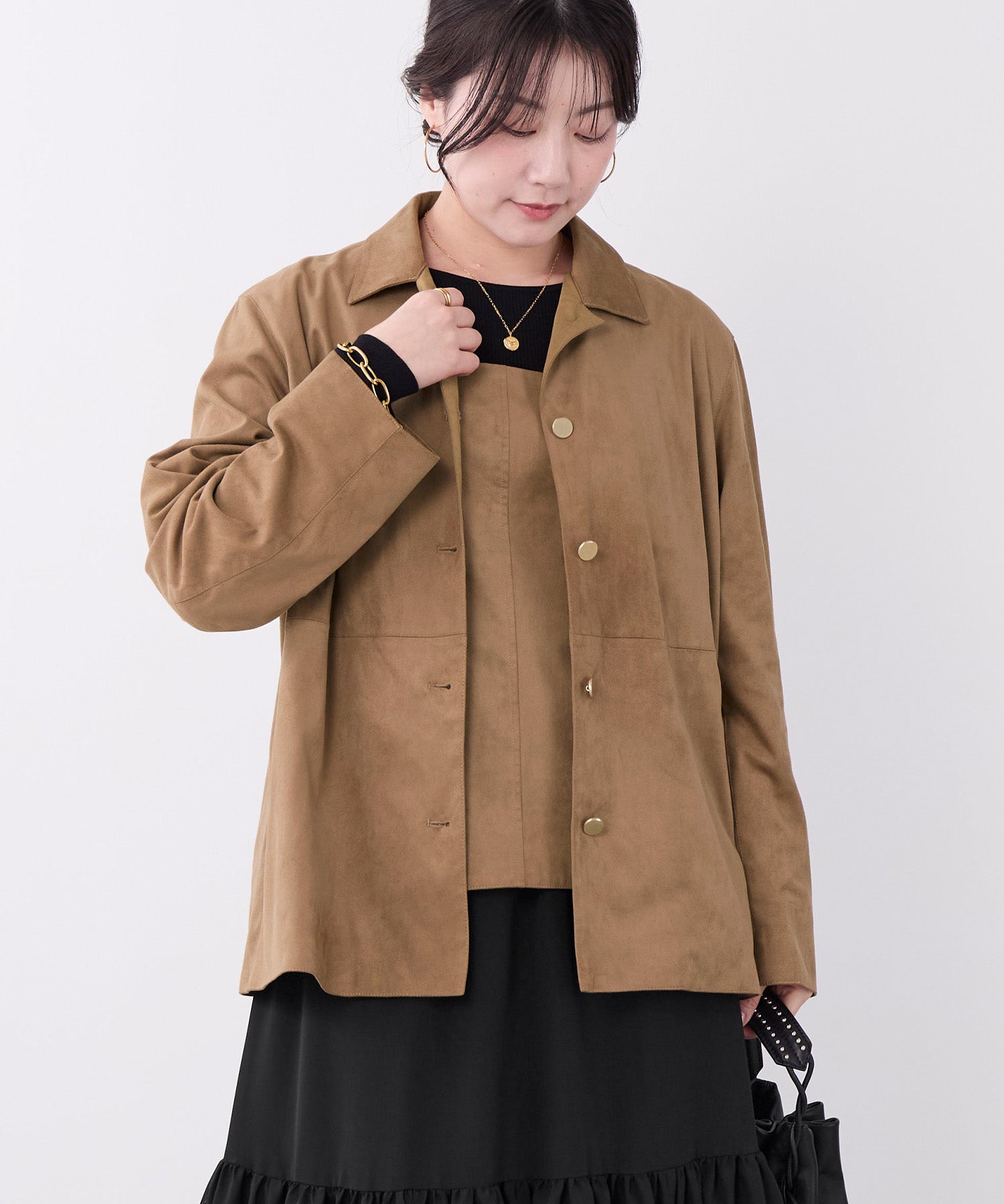フェイクスエードシャツジャケット | MICA&DEAL ONLINE STORE