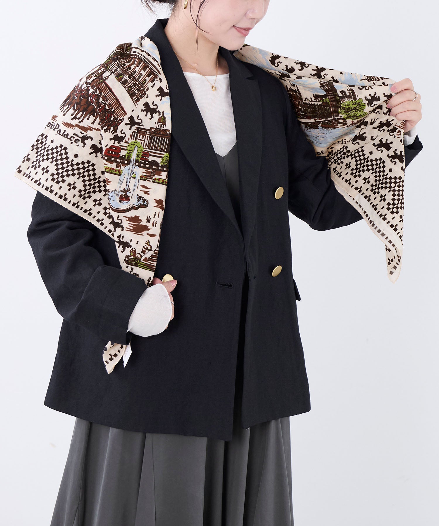 BINDU】大判スカーフ-London Map Scarf | MICA&DEAL ONLINE STORE