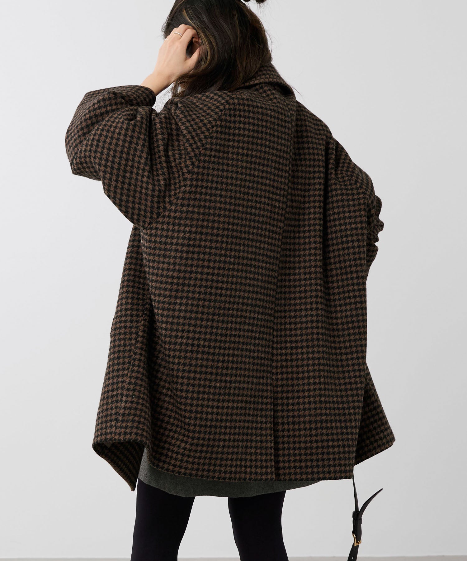 TICCA】ウールハウンドトゥースピーコート | MICA&DEAL ONLINE STORE