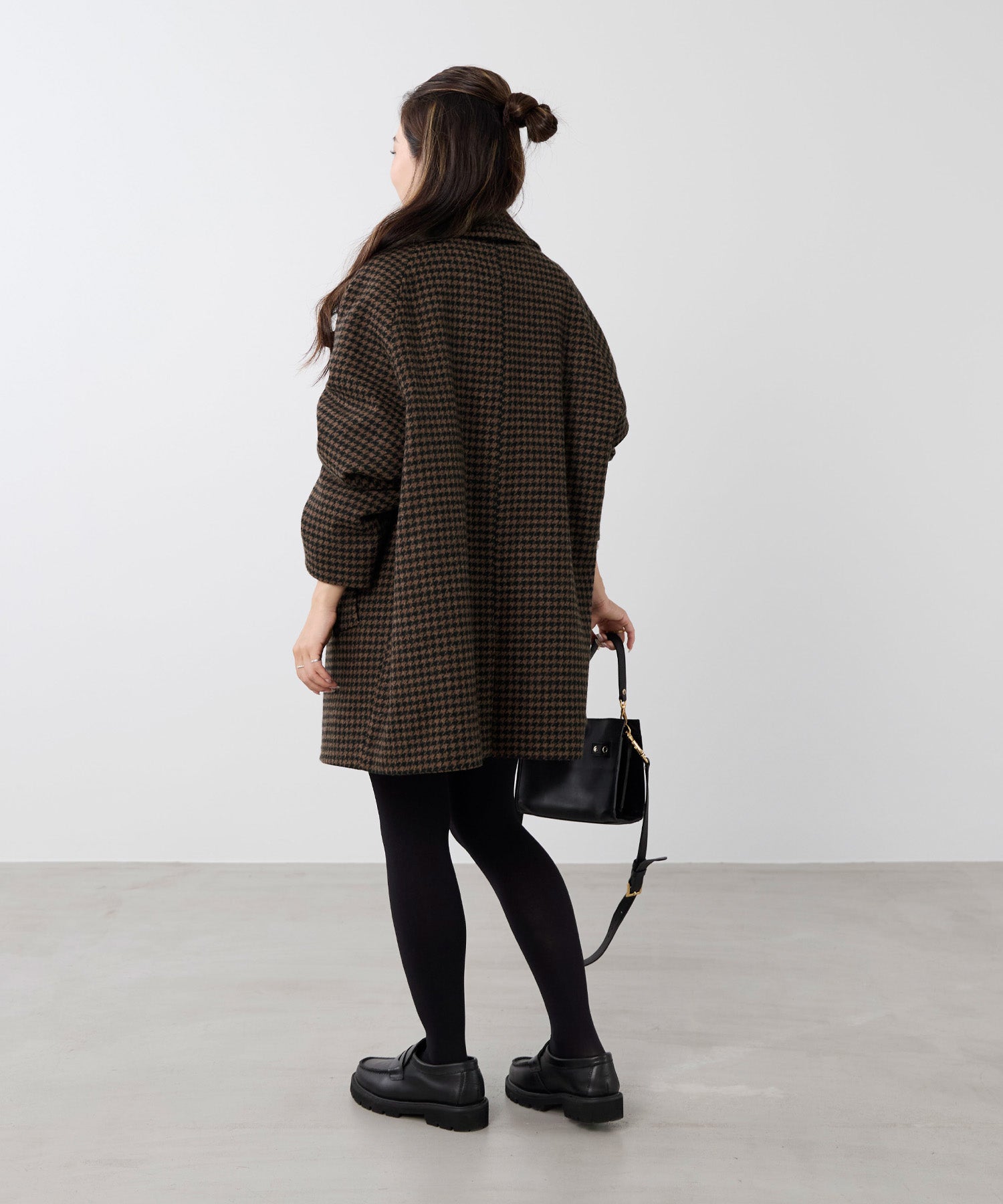 TICCA】ウールハウンドトゥースピーコート | MICA&DEAL ONLINE STORE