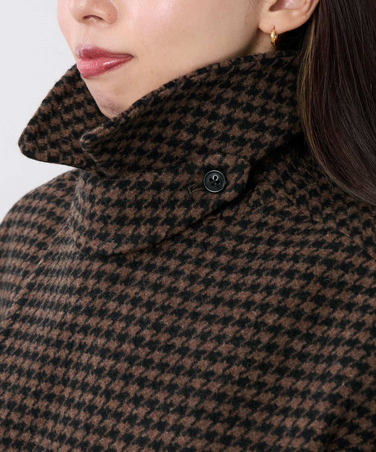 TICCA】ウールハウンドトゥースピーコート | MICA&DEAL ONLINE STORE