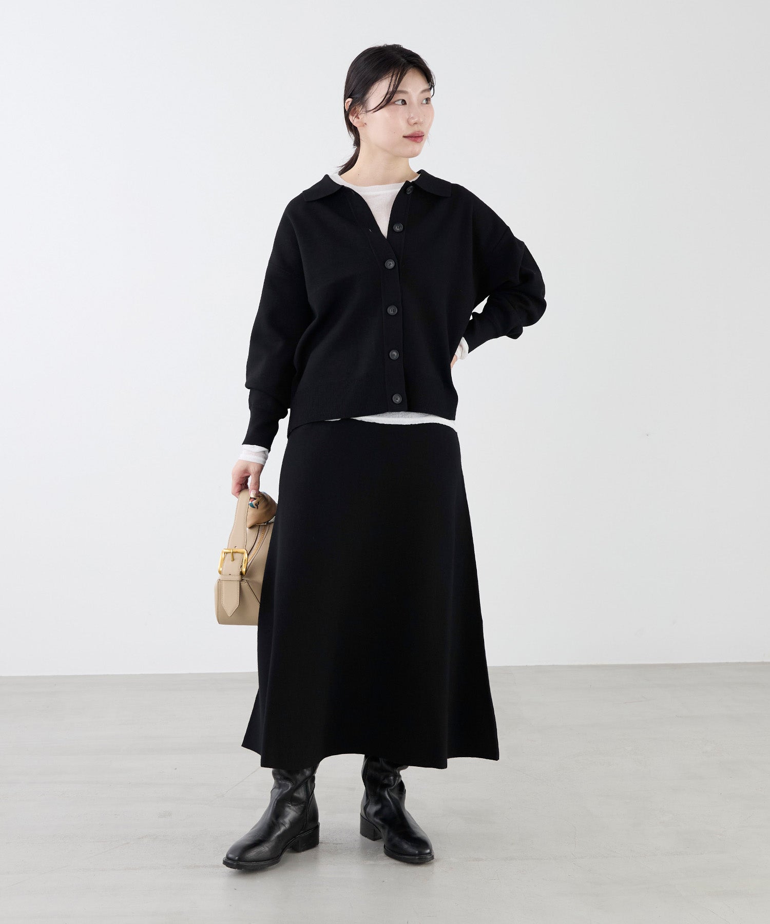 DECEMBERMAY フレアスカート ハーフミラノニットフレアスカート | MICA&DEAL ONLINE STORE