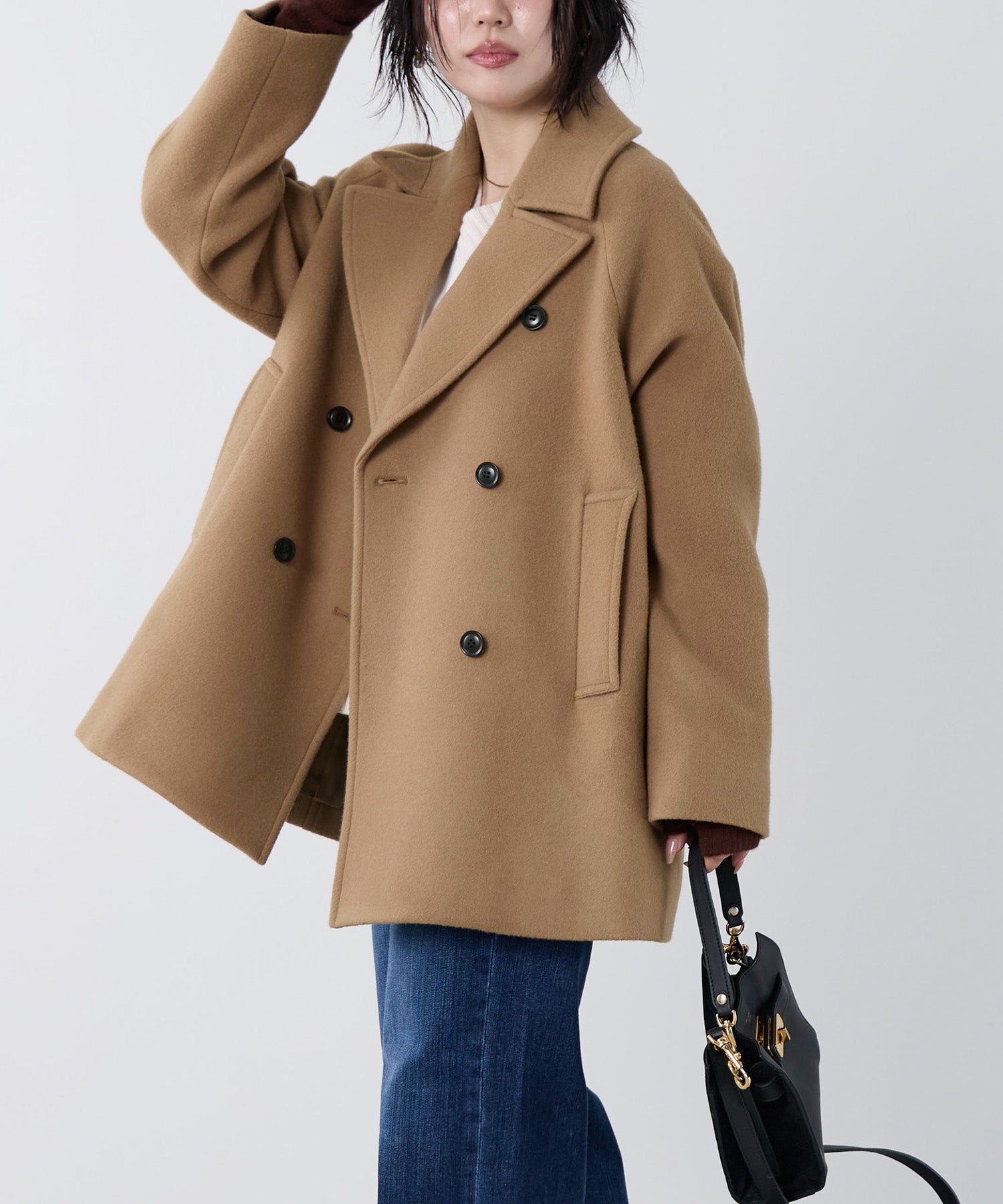 MICA & DEAL ベージュ ダブルブレストコート MICA&DEAL|マイカアンドディール 公式通販