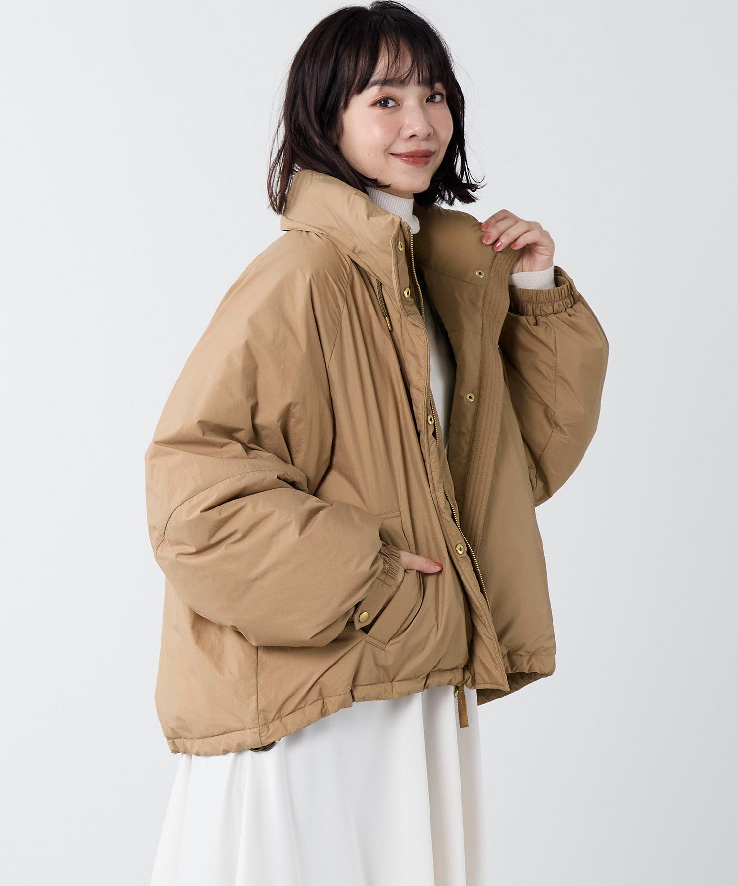 マイカ&ディール MICA&DEAL ダウンコート ベージュ ダウン ジャケット 予約】ショートダウンコート | MICA&DEAL ONLINE STORE