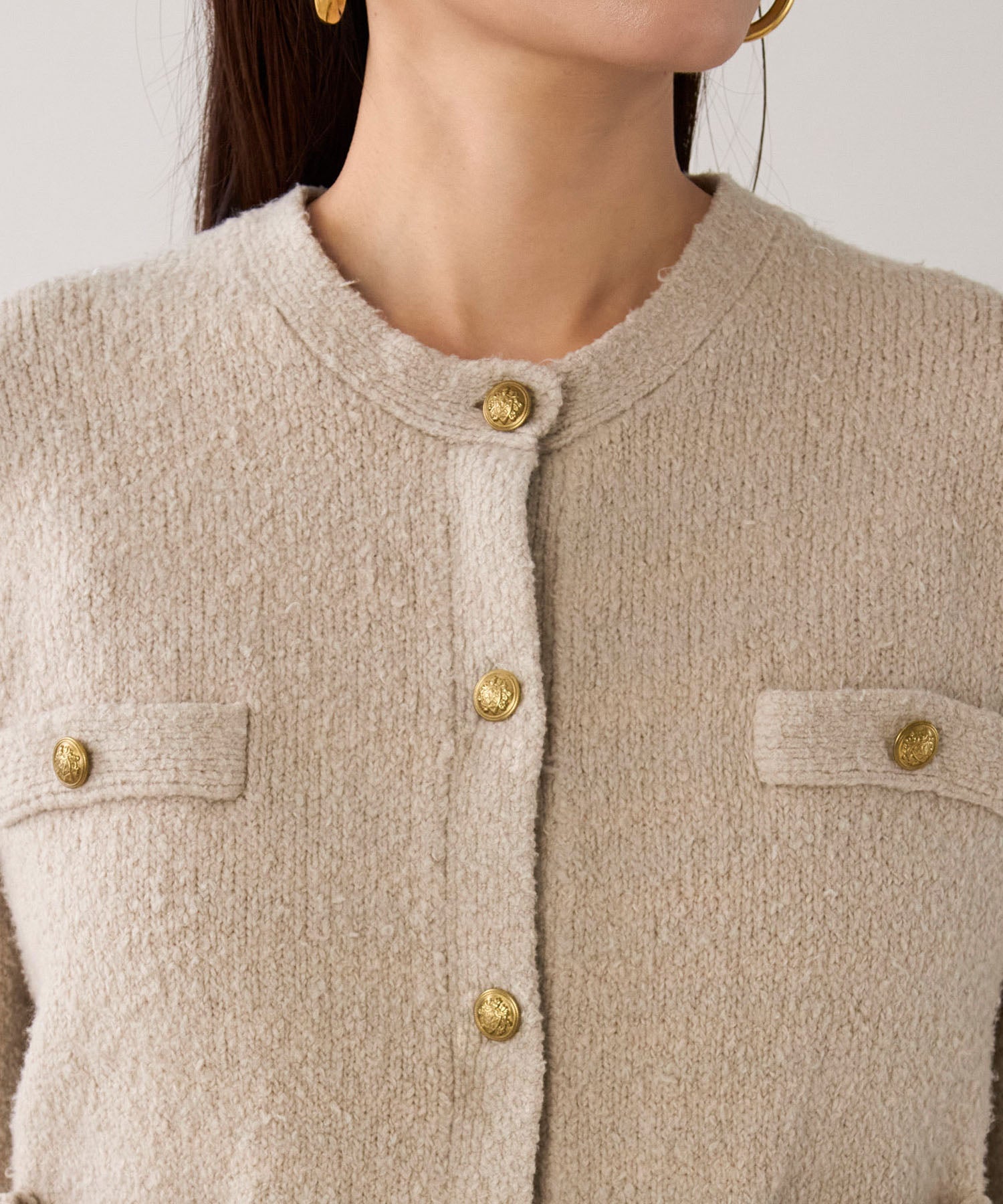 marmors】gold button knit cardigan | MICA&DEAL ONLINE STORE