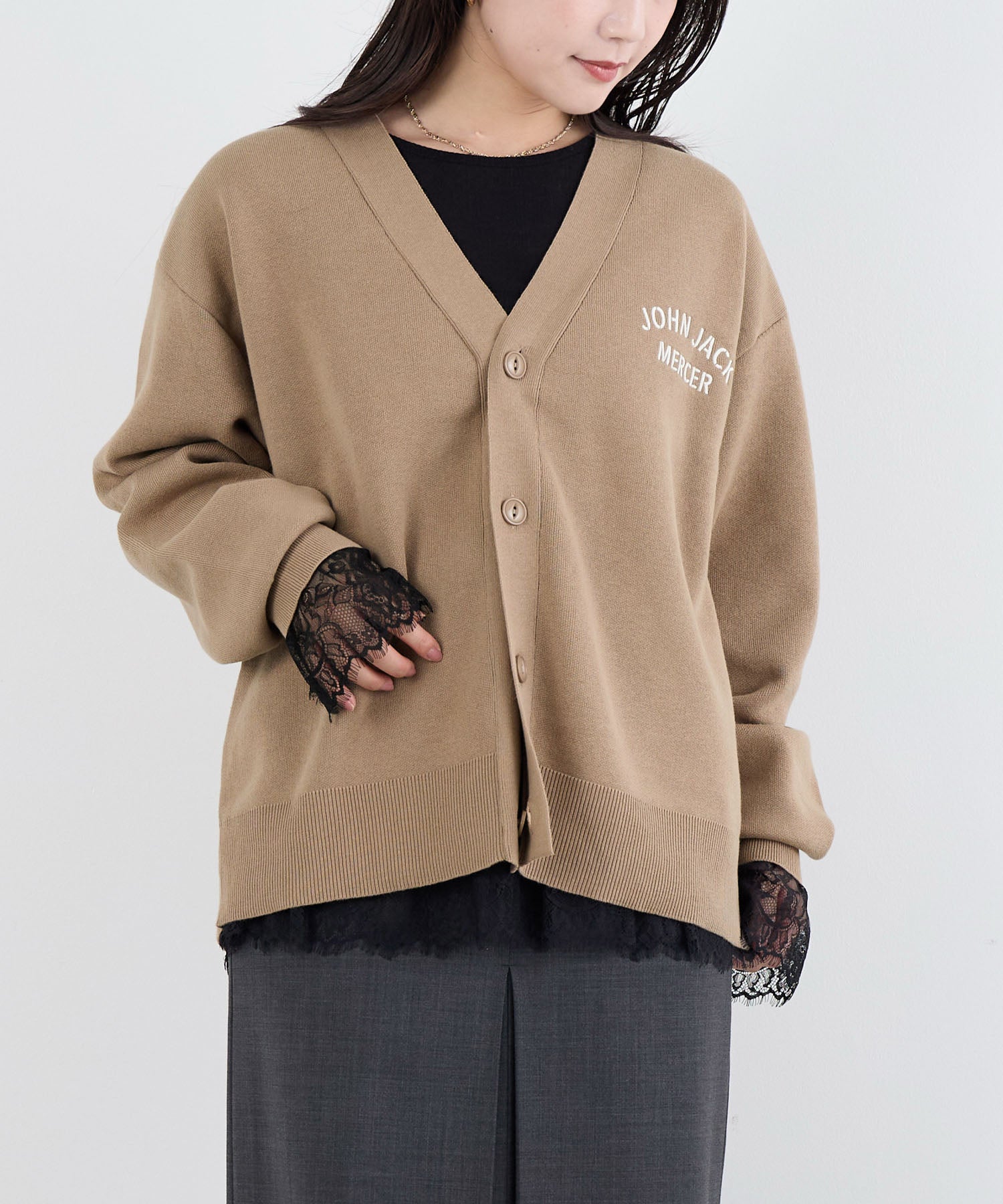 J.J.Mercer】バックロゴカーディガン | MICA&DEAL ONLINE STORE