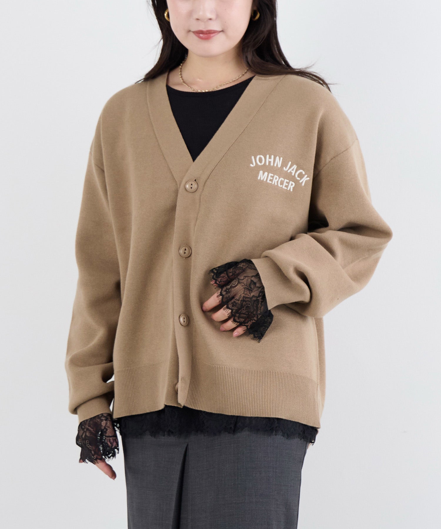J.J.Mercer】バックロゴカーディガン | MICA&DEAL ONLINE STORE