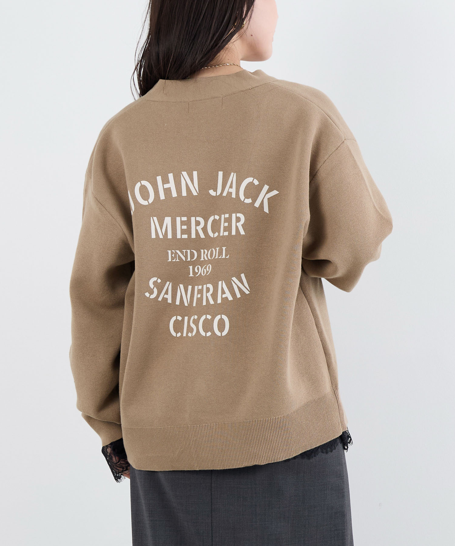 J.J.Mercer】バックロゴカーディガン | MICA&DEAL ONLINE STORE