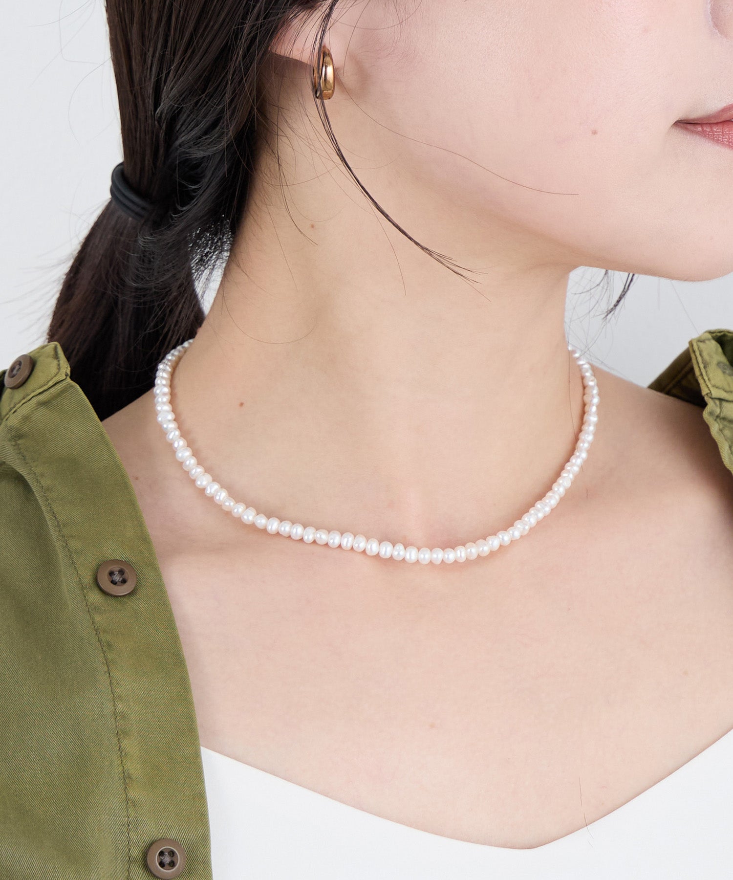 les bon bon】ステディ パール ネックレス-steady pearl necklace