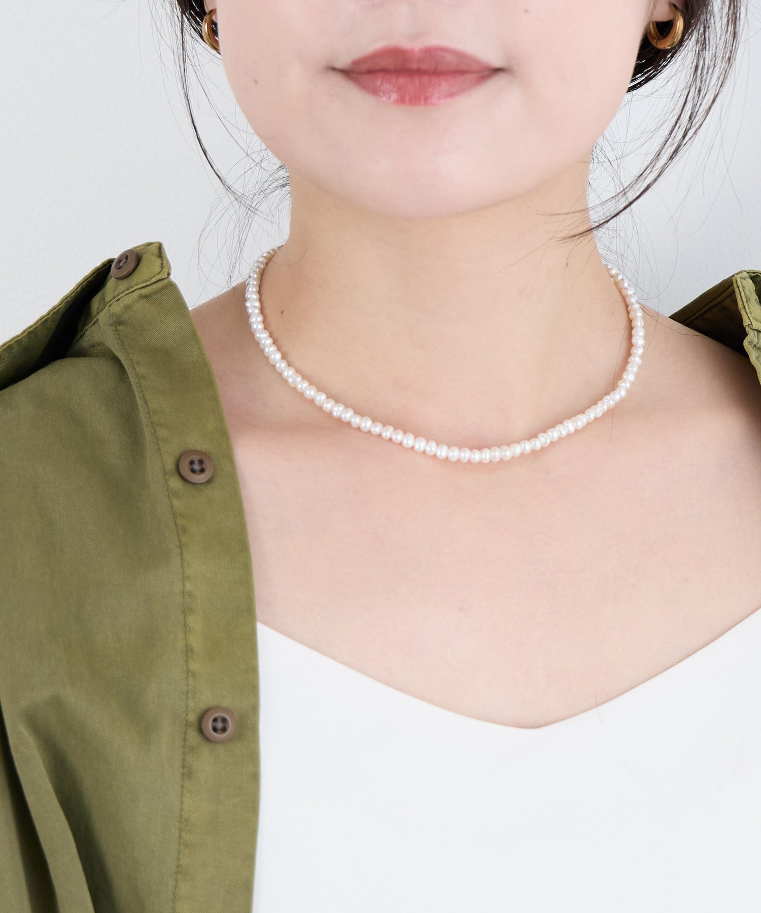 les bon bon】ステディ パール ネックレス-steady pearl necklace