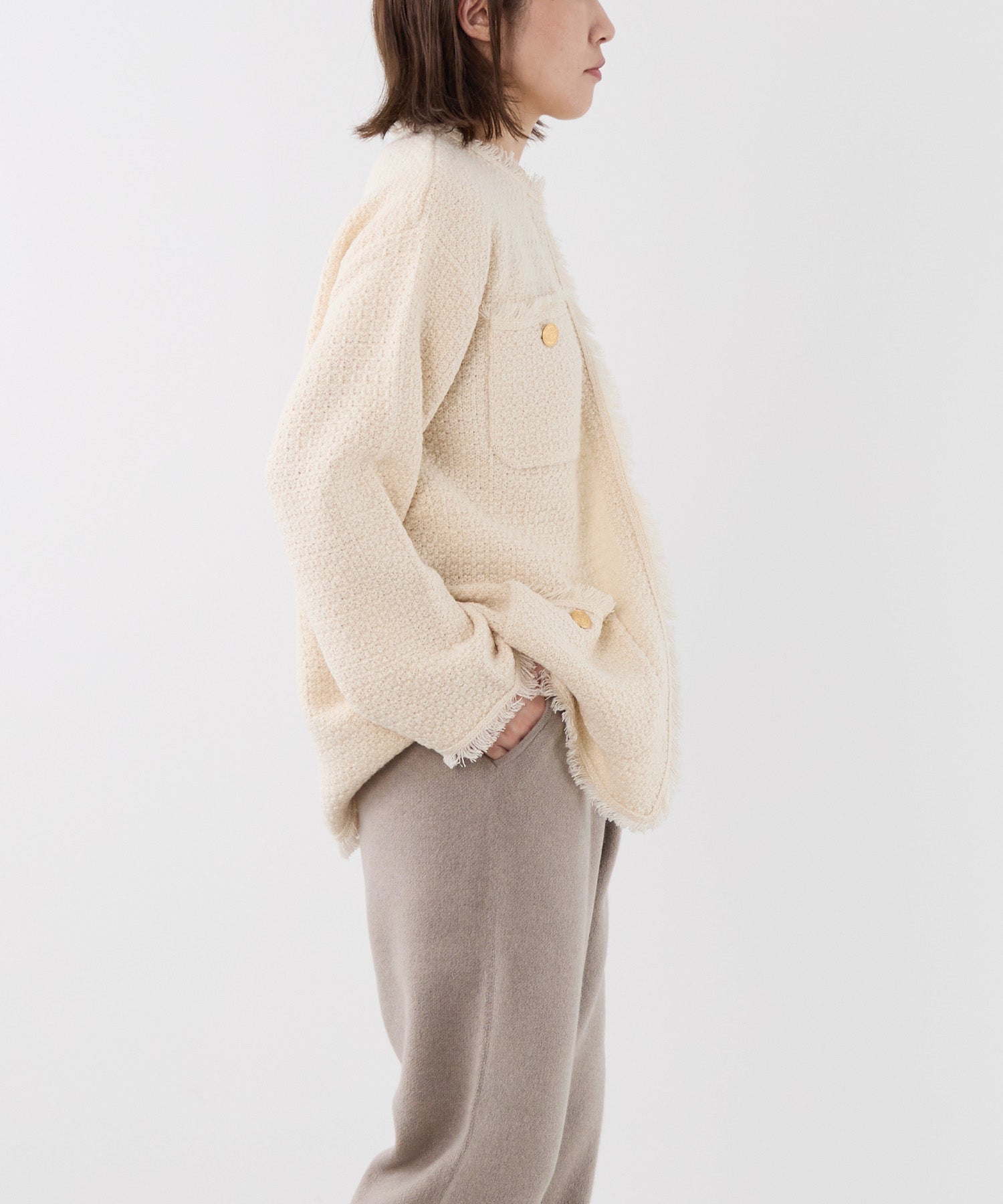 ADAWAS】ツイードニットジャケット-TWEED KNIT JACKET | MICA&DEAL
