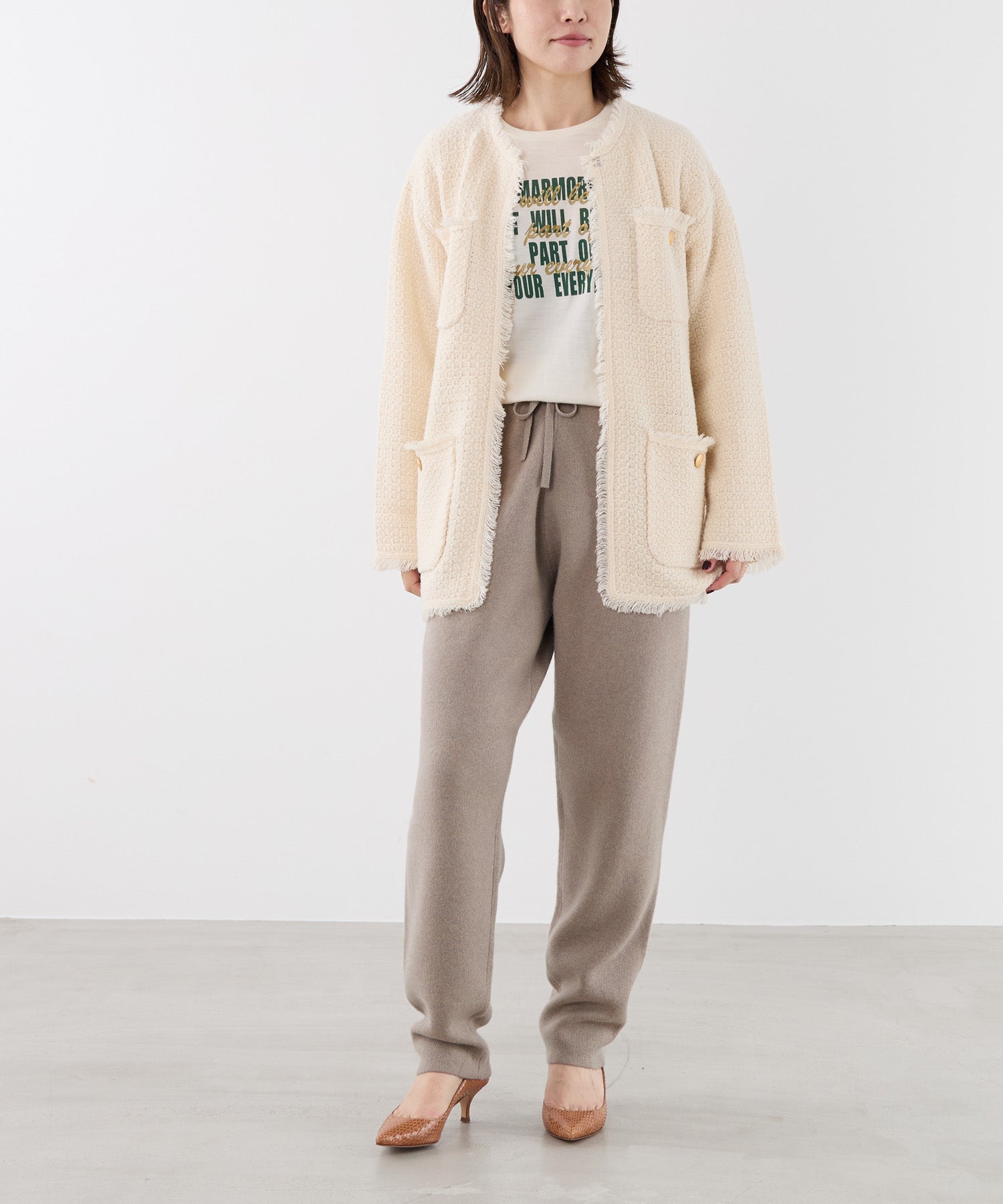 ADAWAS】ツイードニットジャケット-TWEED KNIT JACKET | MICA&DEAL