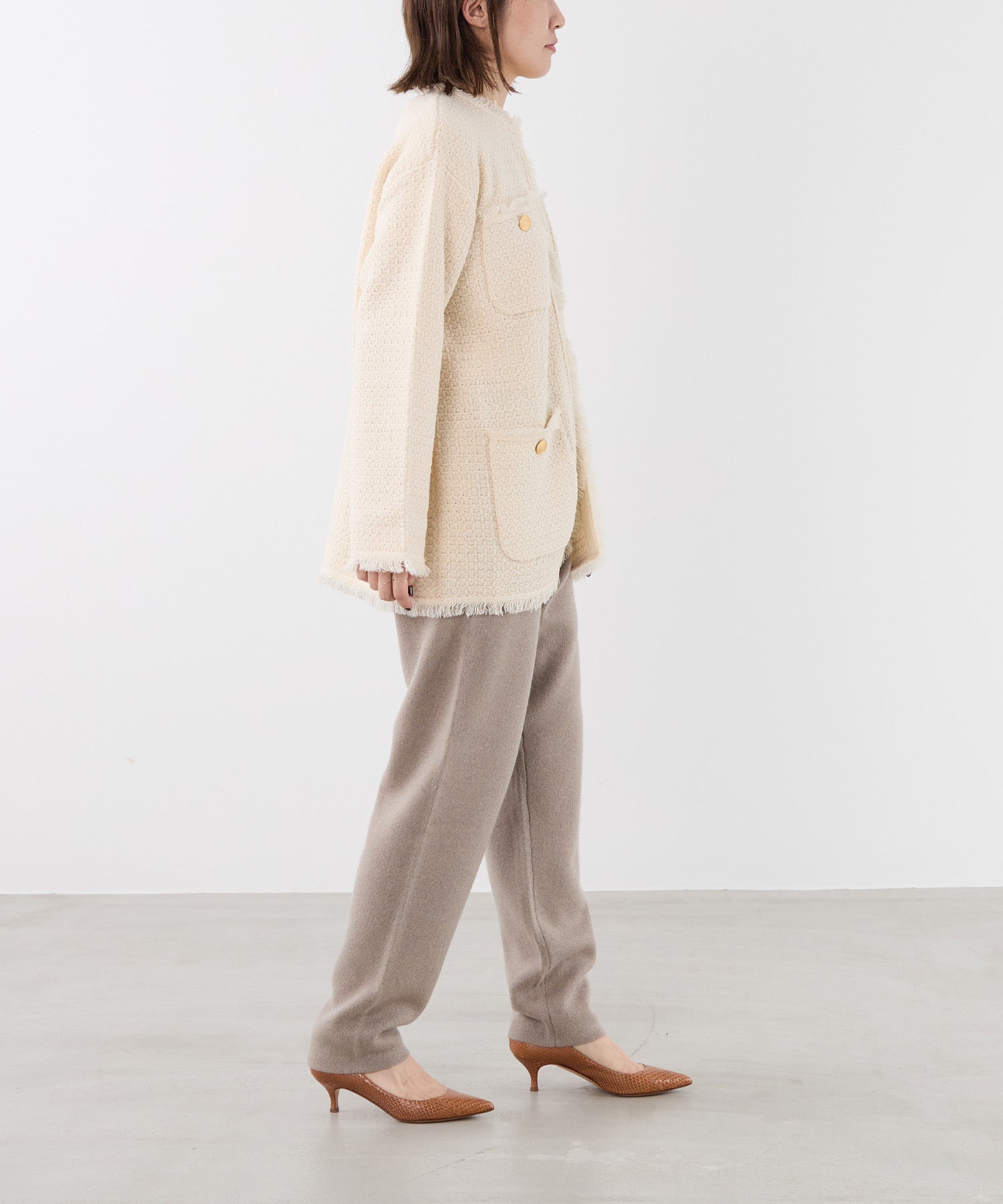 ADAWAS】ツイードニットジャケット-TWEED KNIT JACKET | MICA&DEAL