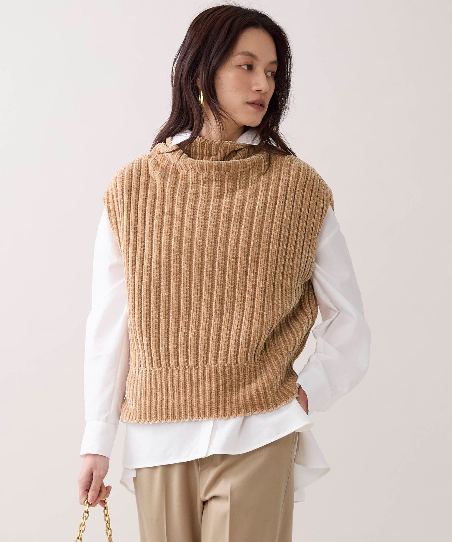 marmors】chenille yarn turtleneck vest | MICA&DEAL ONLINE STORE