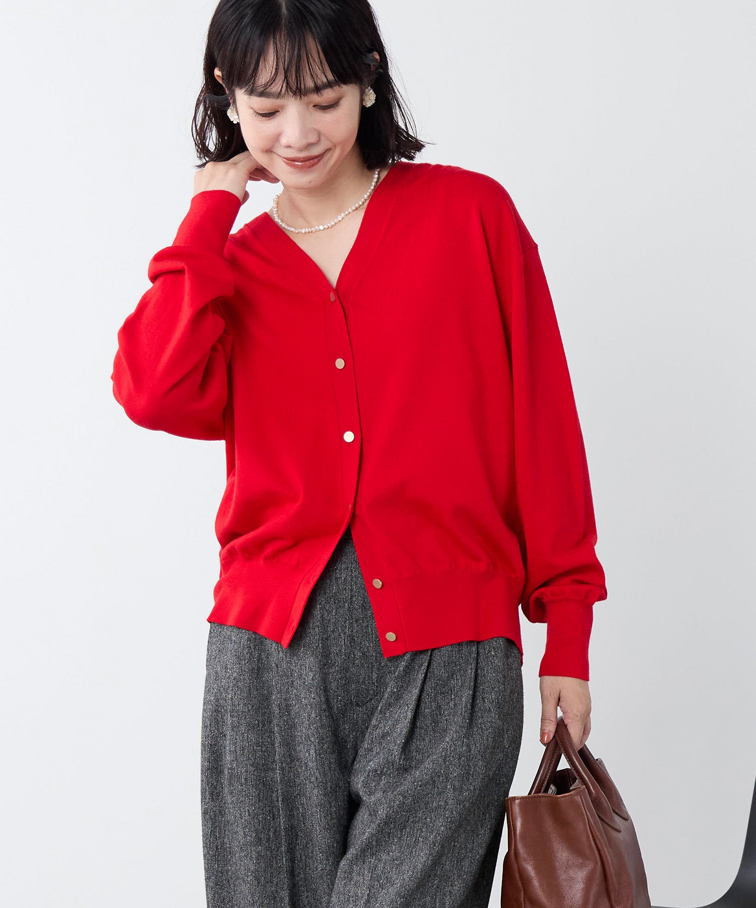16ゲージVネックカーディガン | MICA&DEAL ONLINE STORE