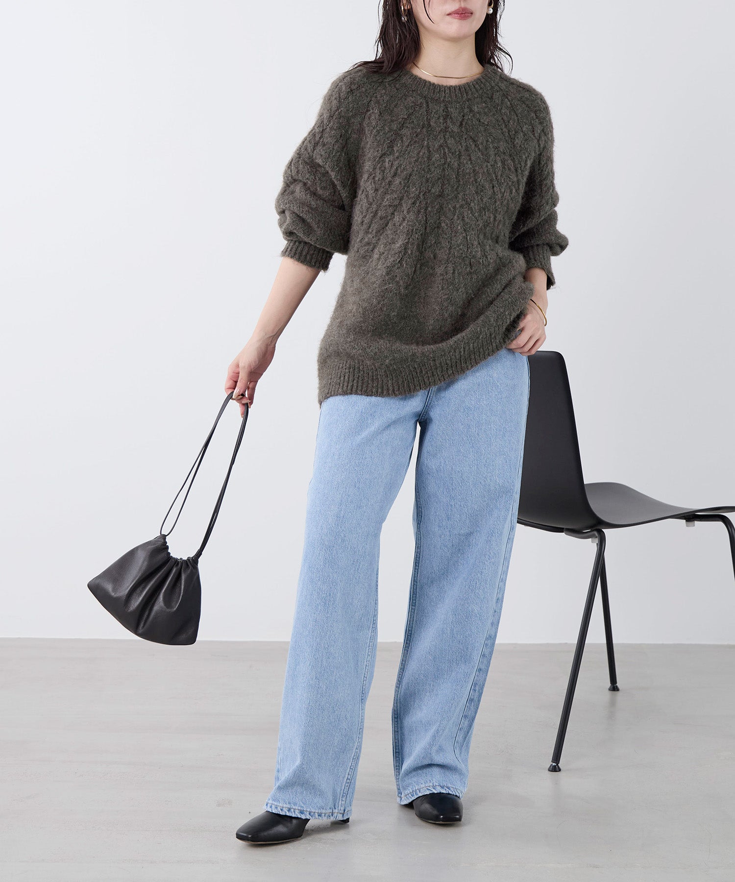 アルパカ混サークルケーブルニット | MICA&DEAL ONLINE STORE