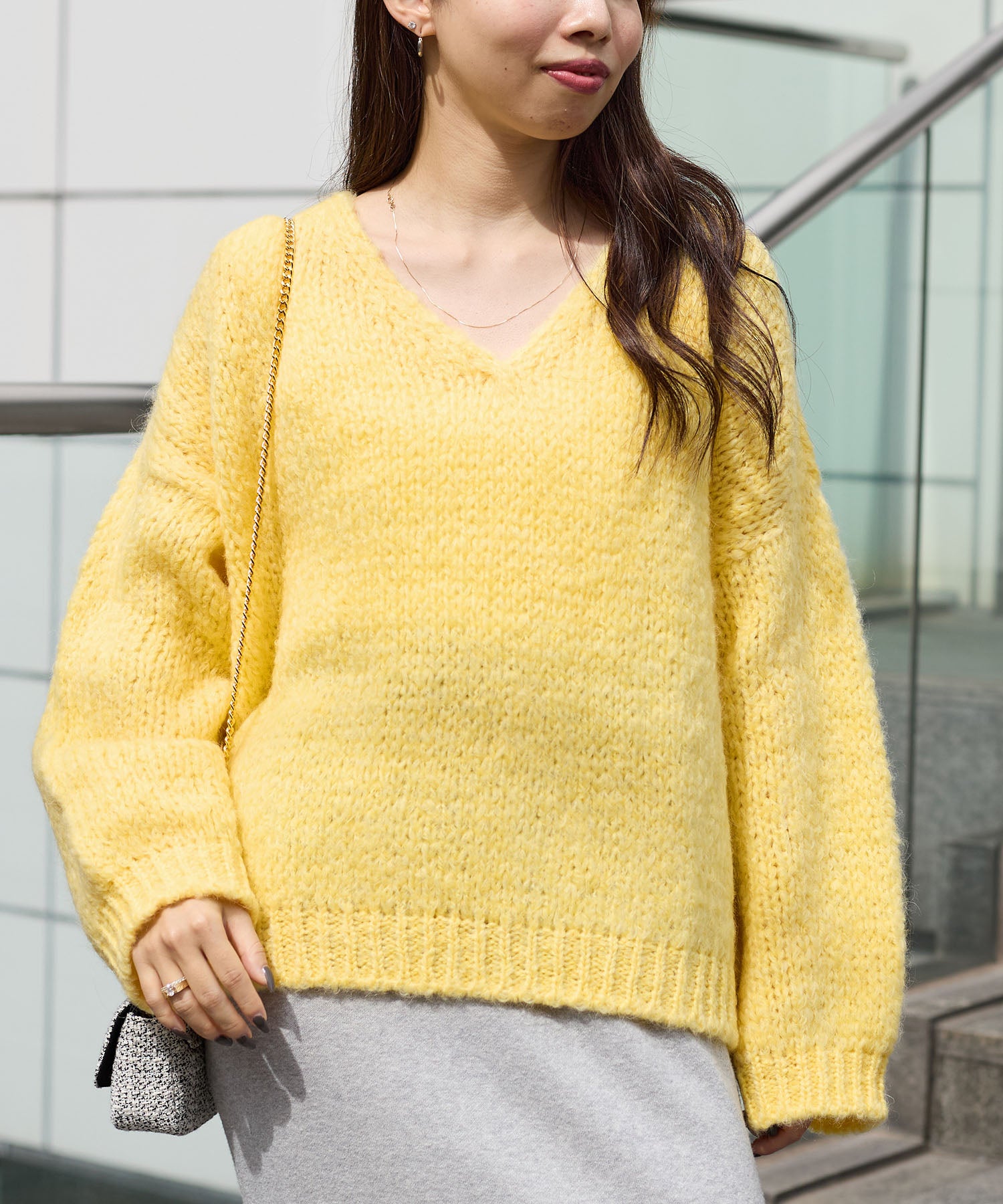 TRICOTS JEAN MARC】別注-モヘア混Vネックニット | MICA&DEAL ONLINE STORE